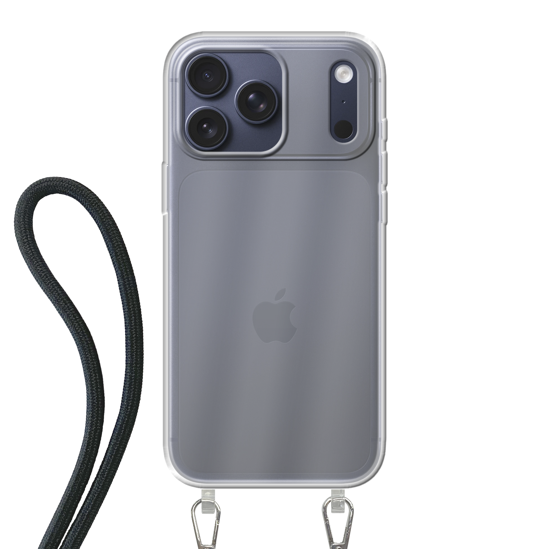 Apple iPhone 17 Pro Max Crossbody hoesje (achterkant bedrukt, transparant)