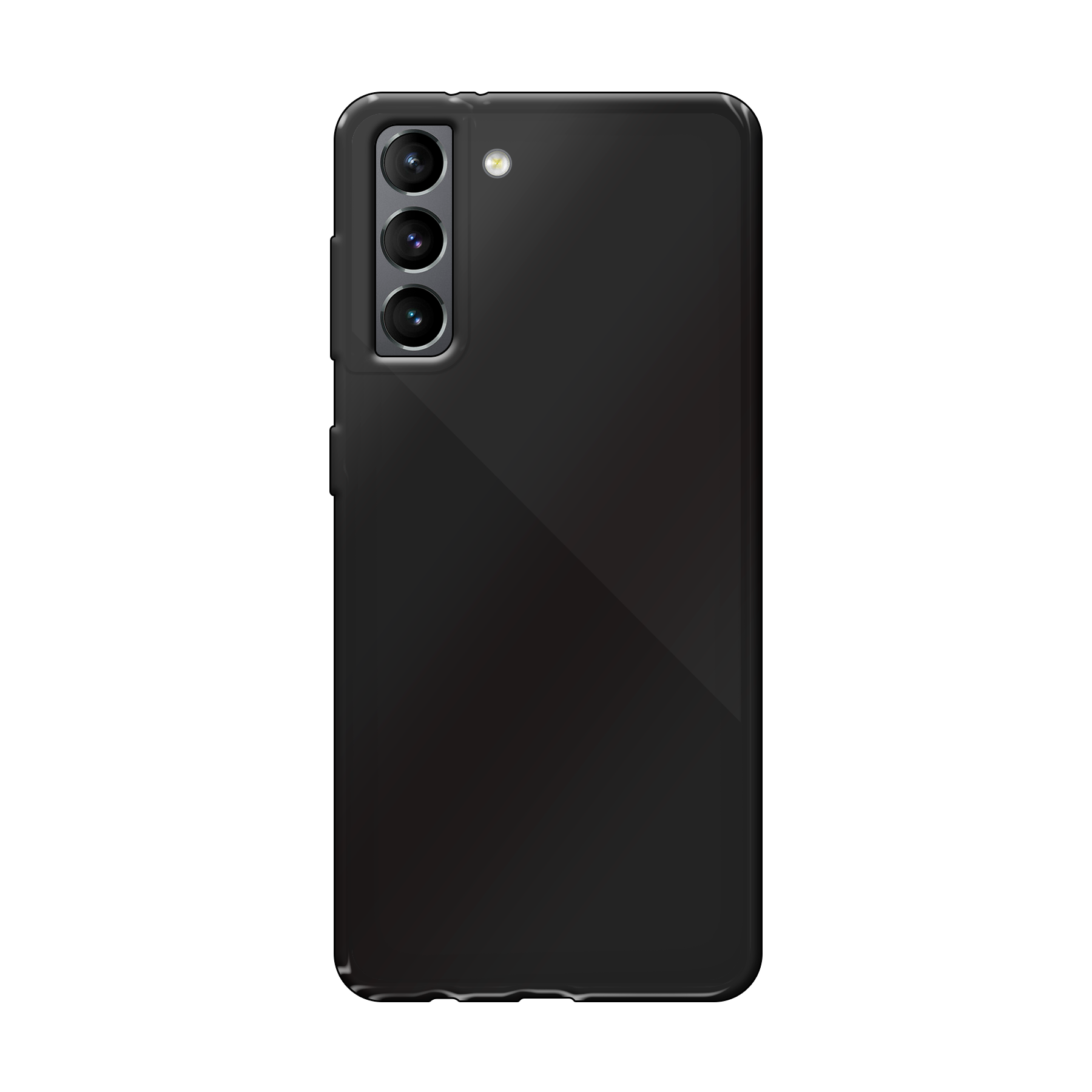 Samsung Galaxy S21 5G Zachte hoes (achterkant bedrukt, zwart)