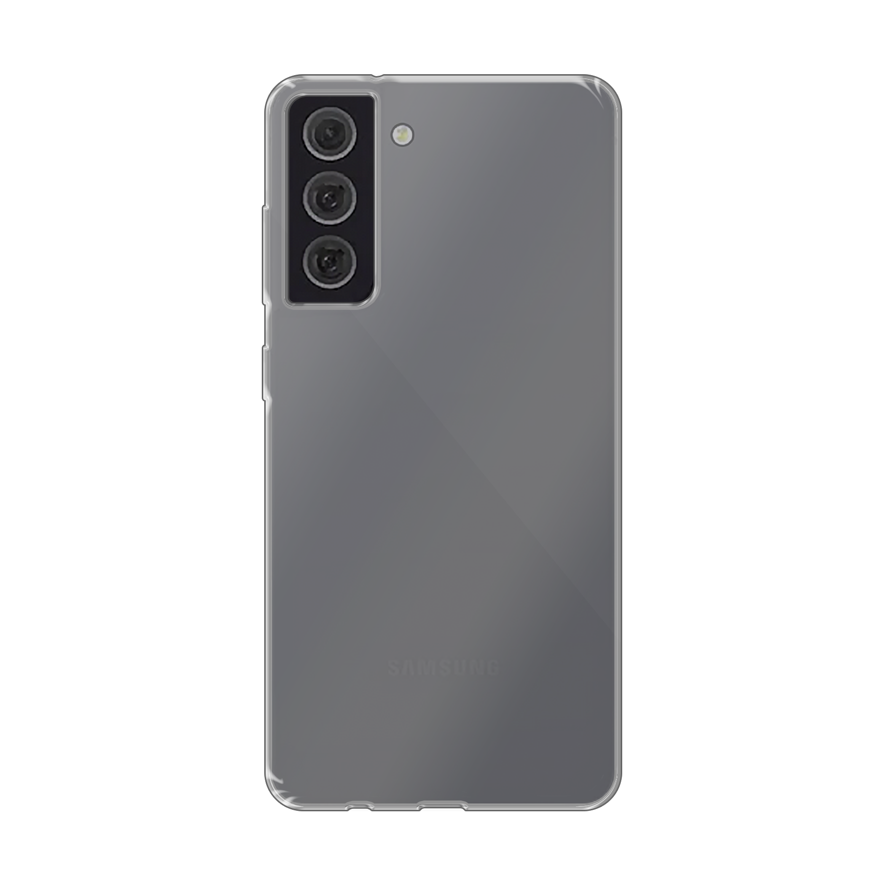 Samsung Galaxy S21 FE Zachte case (achterkant bedrukt, transparant)