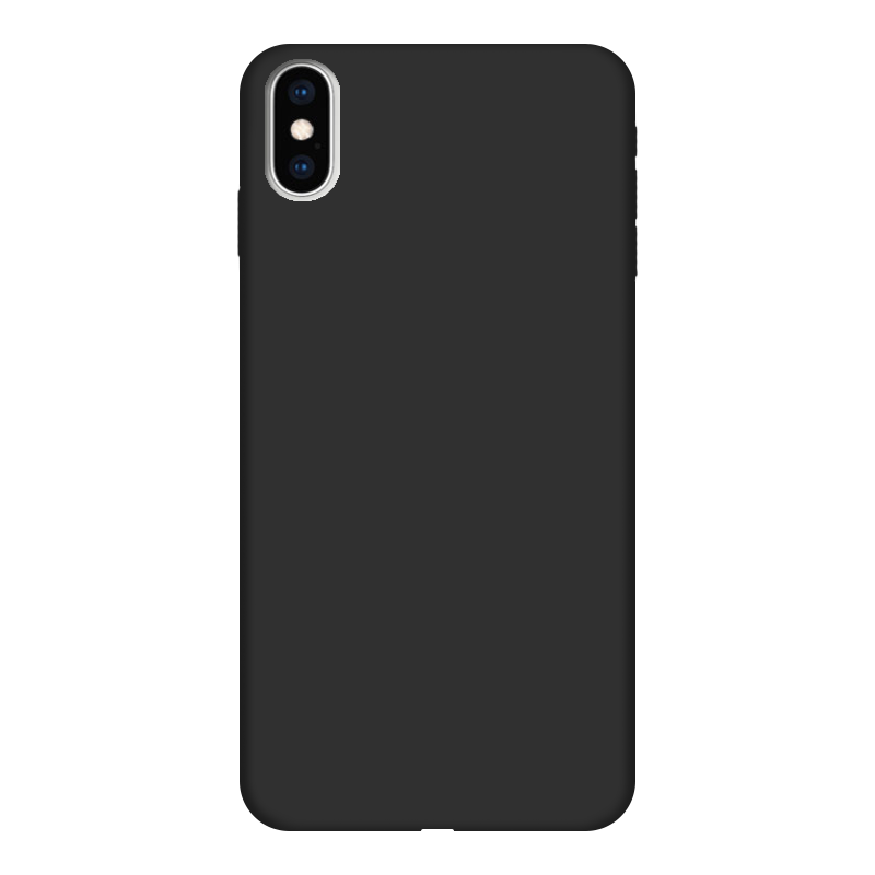 Apple iPhone Xs Max Zachte case (achterkant bedrukt, zwart)