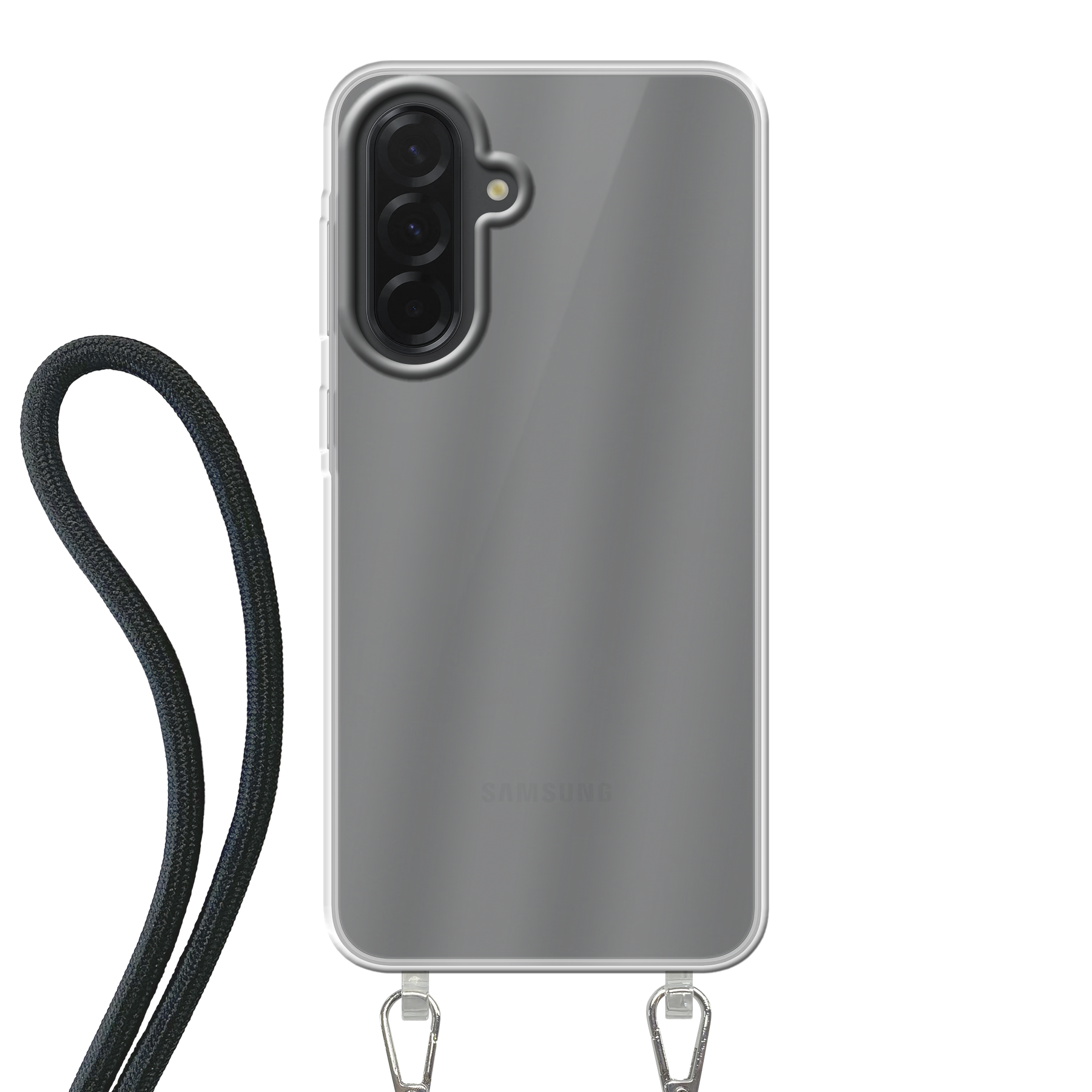 Samsung Galaxy A36 Crossbody hoesje (achterkant bedrukt, transparant)