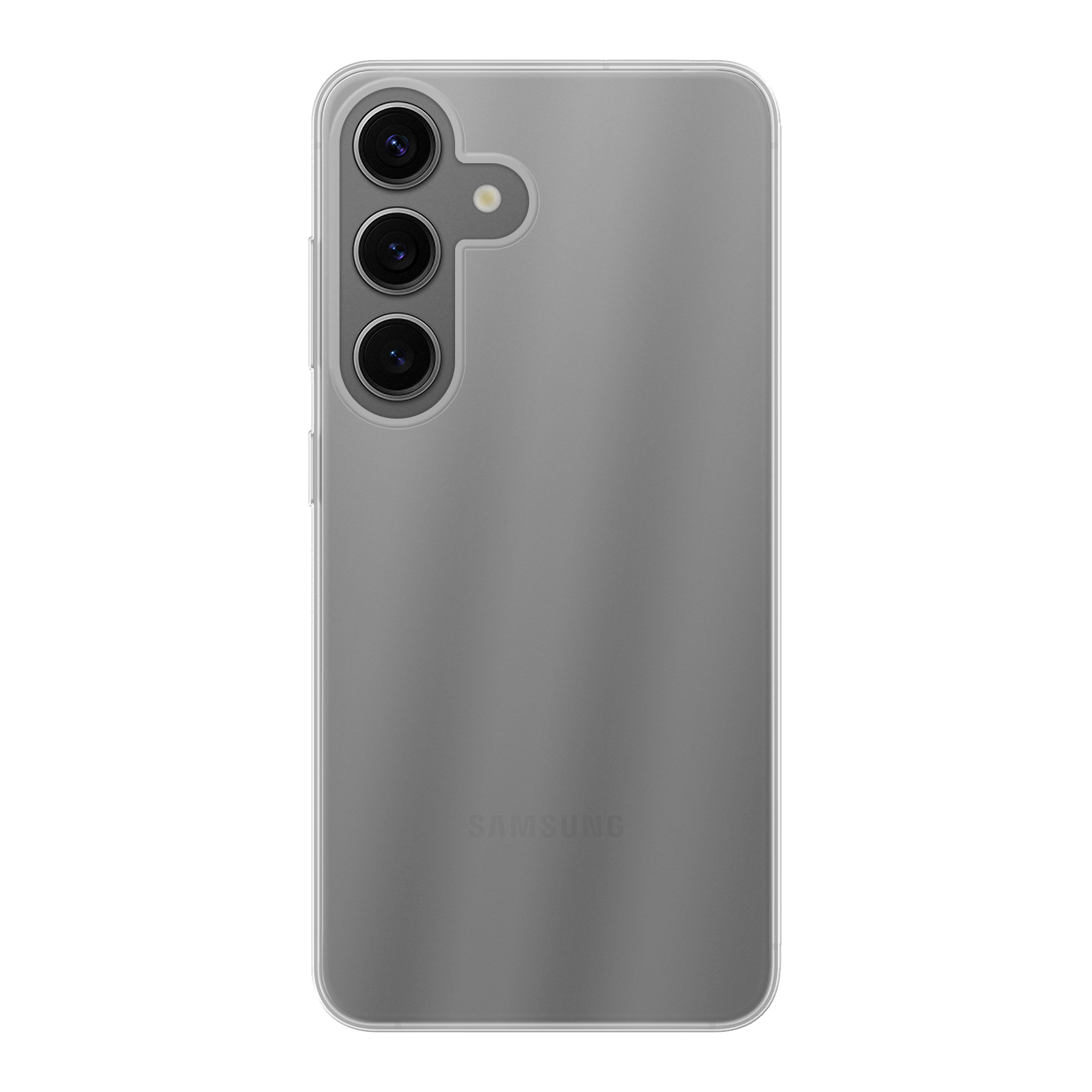 Samsung Galaxy S24 Zachte hoes (achterkant bedrukt, transparant)