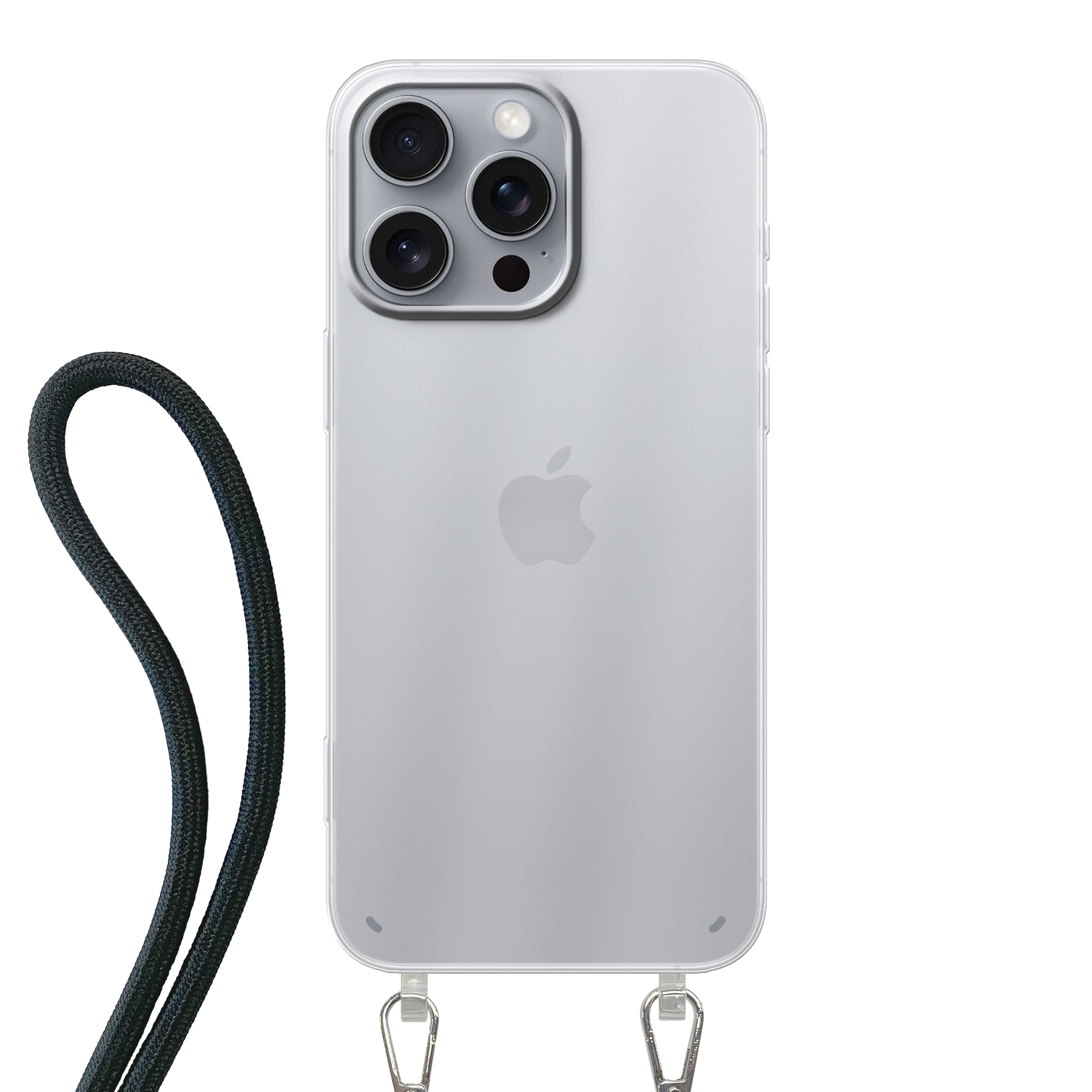Apple iPhone 16 Pro Max Crossbody case (back printed, transparent)