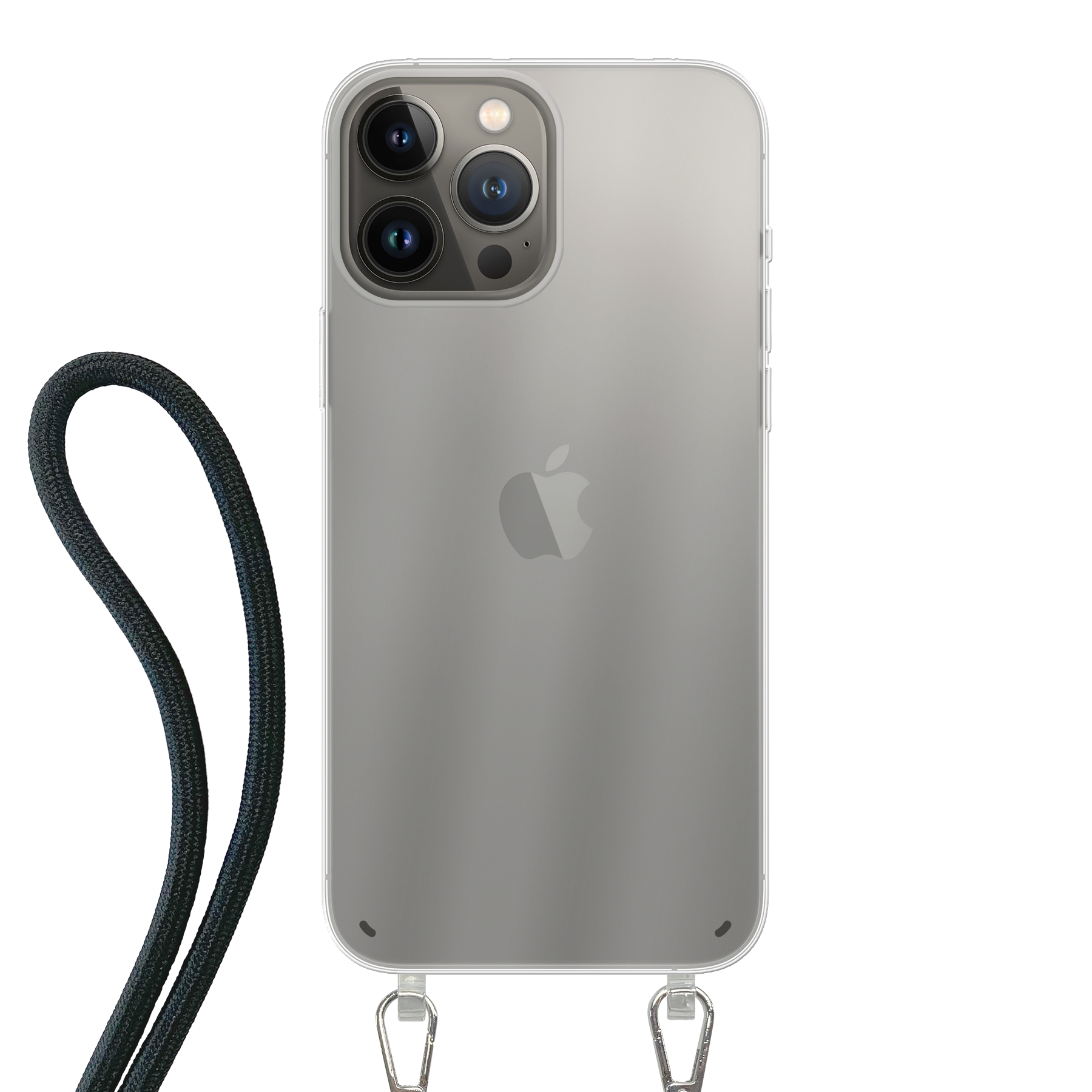 Apple iPhone 13 Pro Max Crossbody hoesje (achterkant bedrukt, transparant)