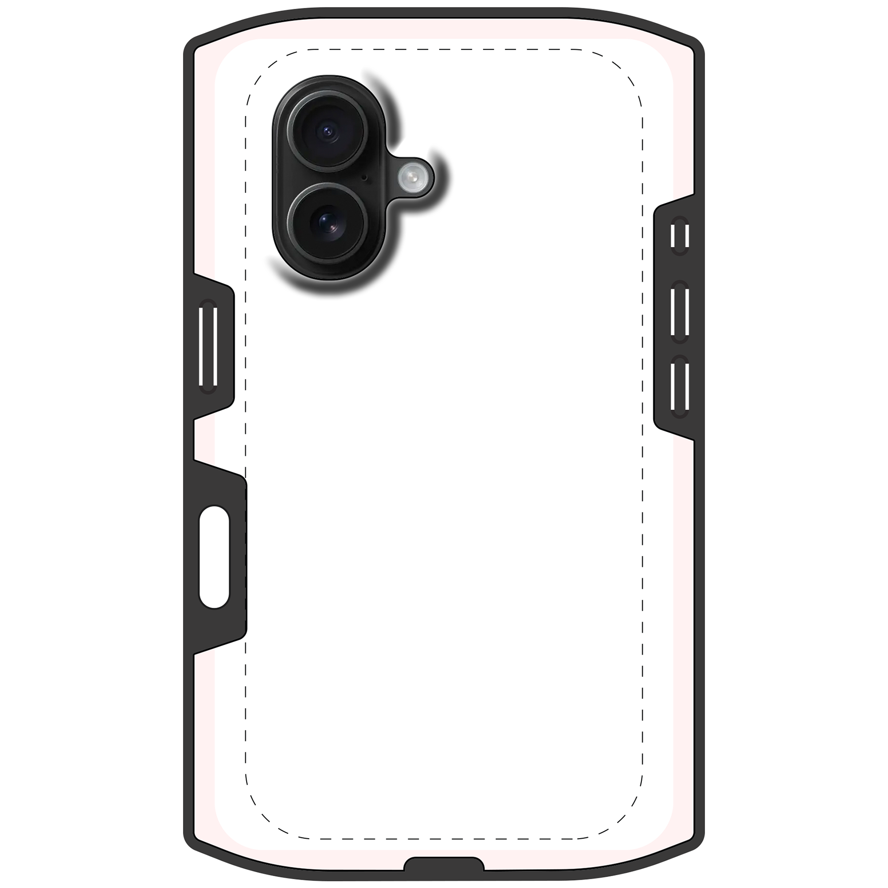 Apple iPhone 16 Tough case (volledig bedrukt, zwarte inzet)