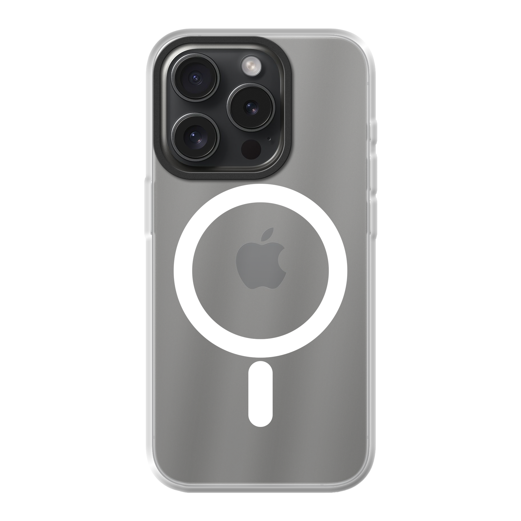 Apple iPhone 15 Pro Hybrid hoesje met MagSafe (achterkant bedrukt, transparant)