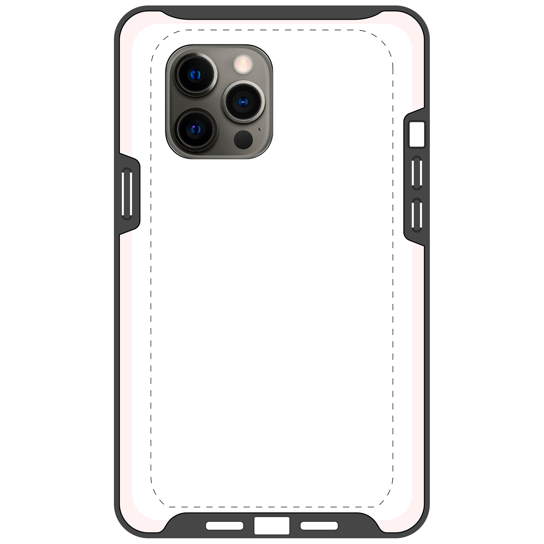 Apple iPhone 12 Pro Max Tough case (volledig bedrukt, zwarte inzet)