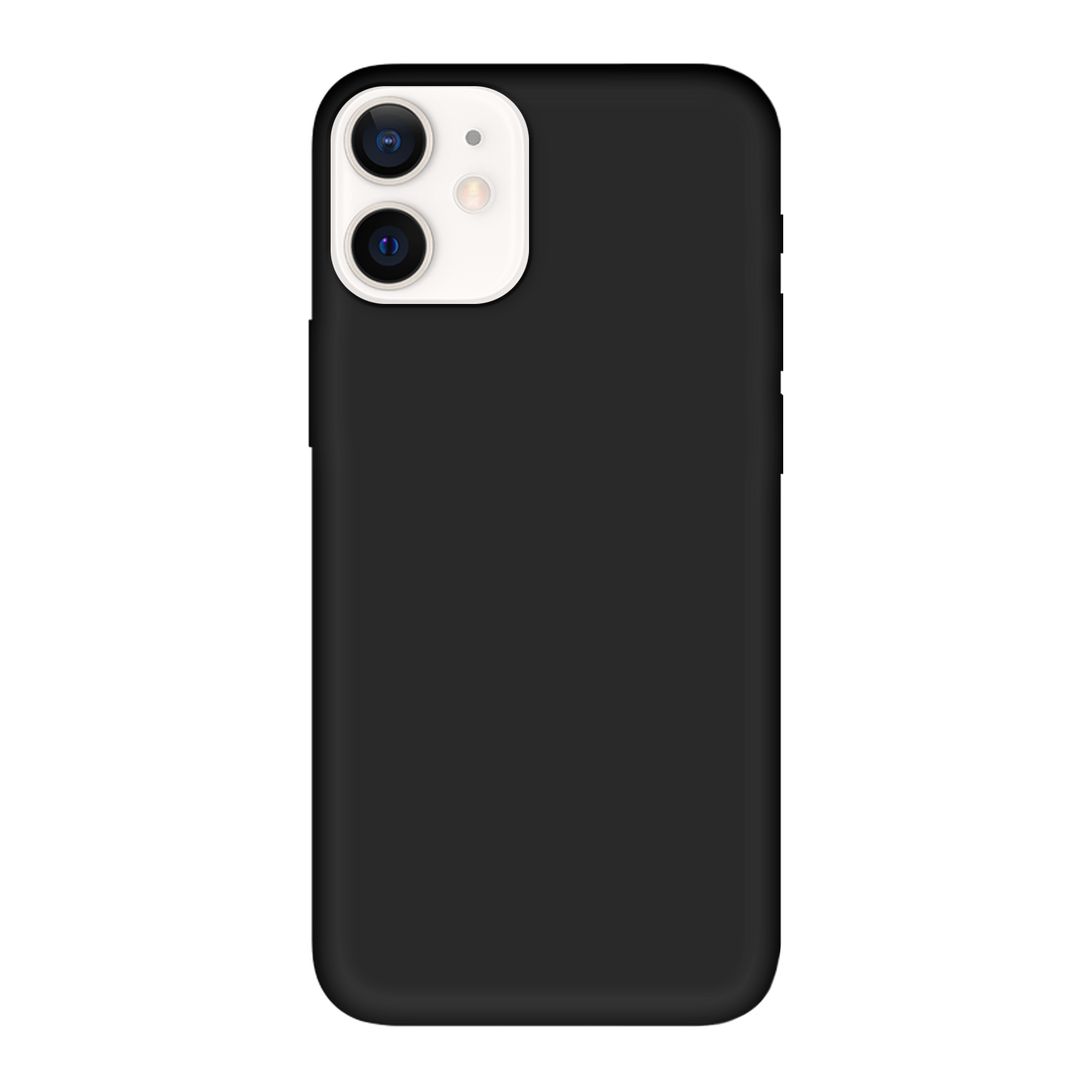 Apple iPhone 12 / iPhone 12 Pro Biologisch afbreekbaar hoesje (achterkant bedrukt, zwart)