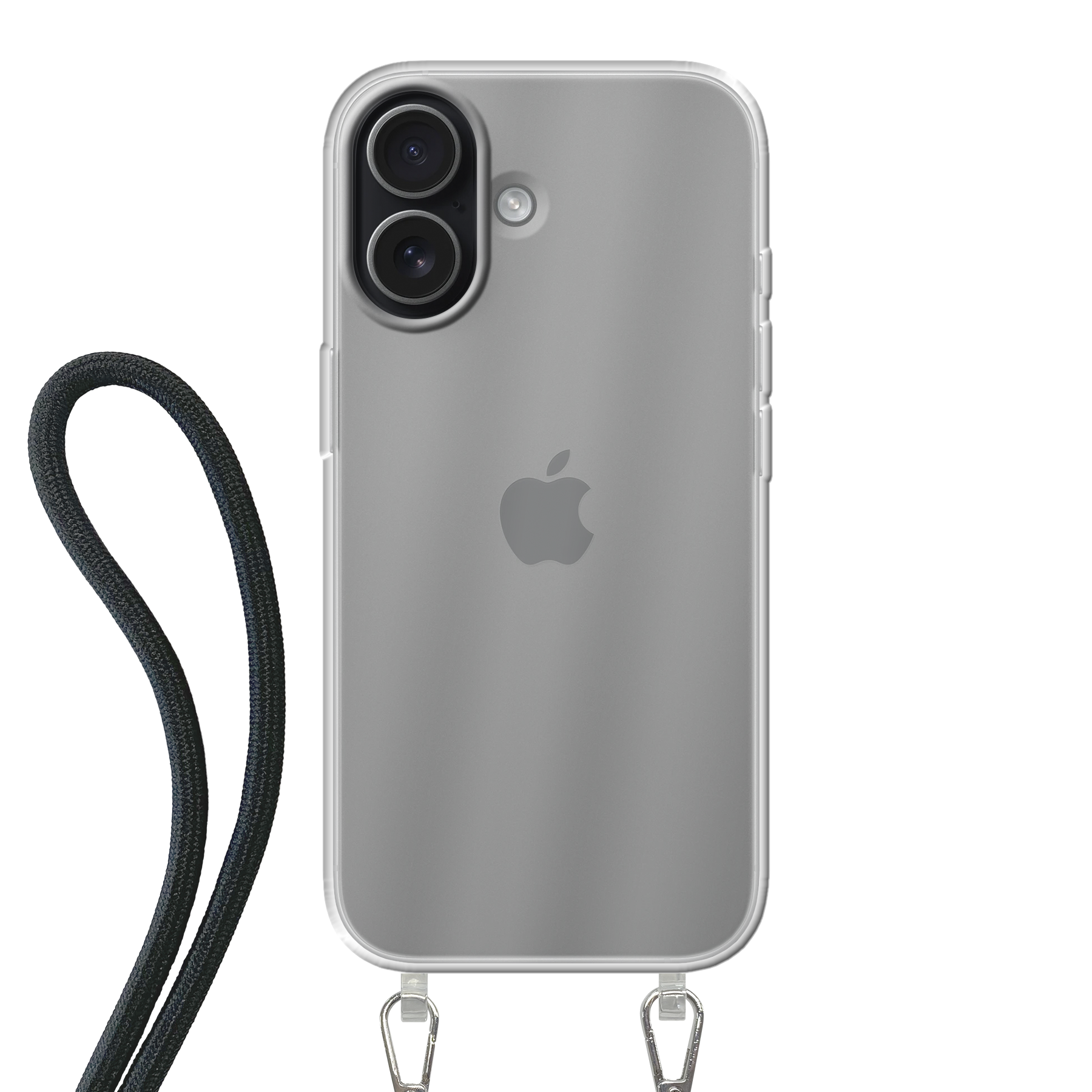 Apple iPhone 17 Crossbody hoesje (achterkant bedrukt, transparant)