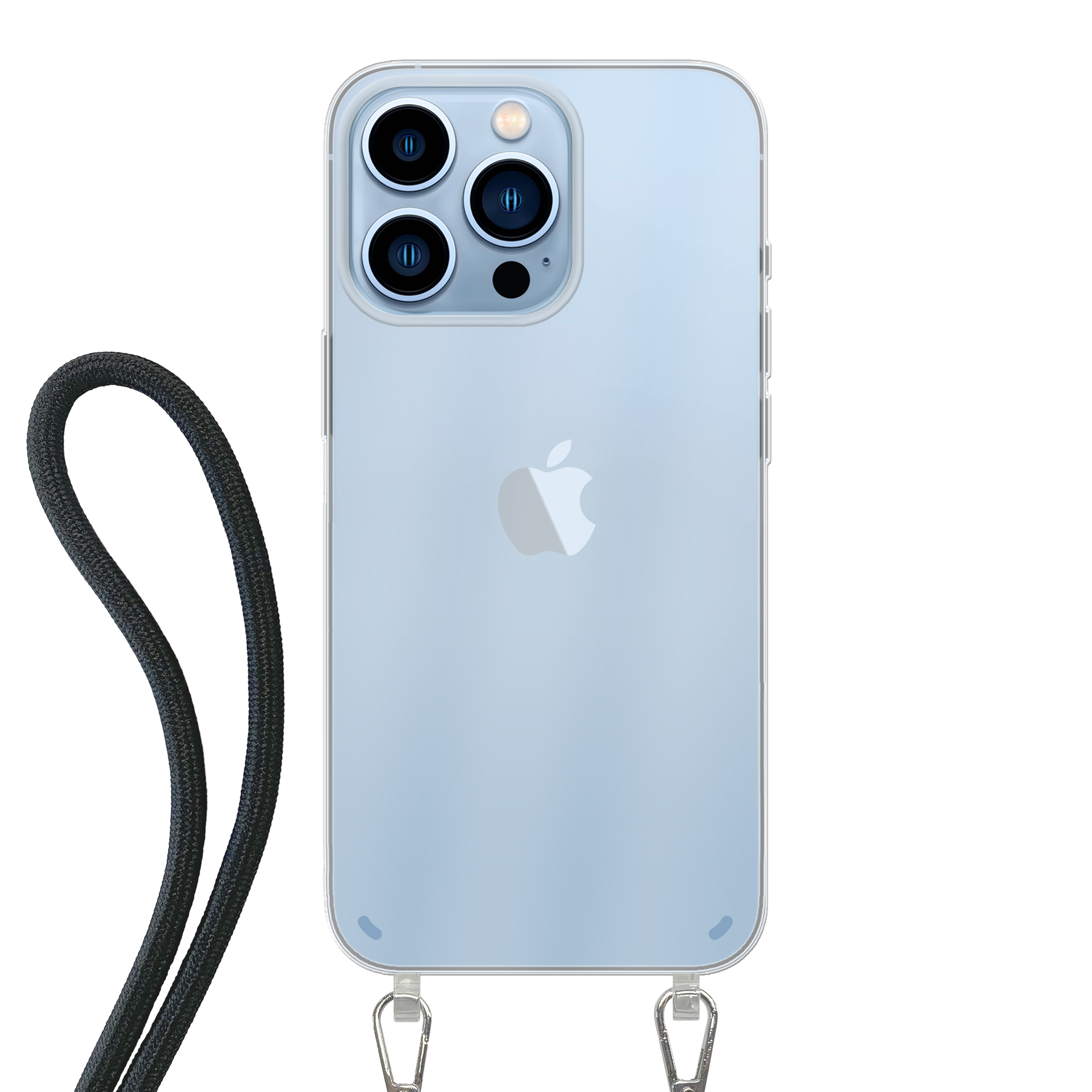 Apple iPhone 13 Pro Crossbody hoesje (achterkant bedrukt, transparant)