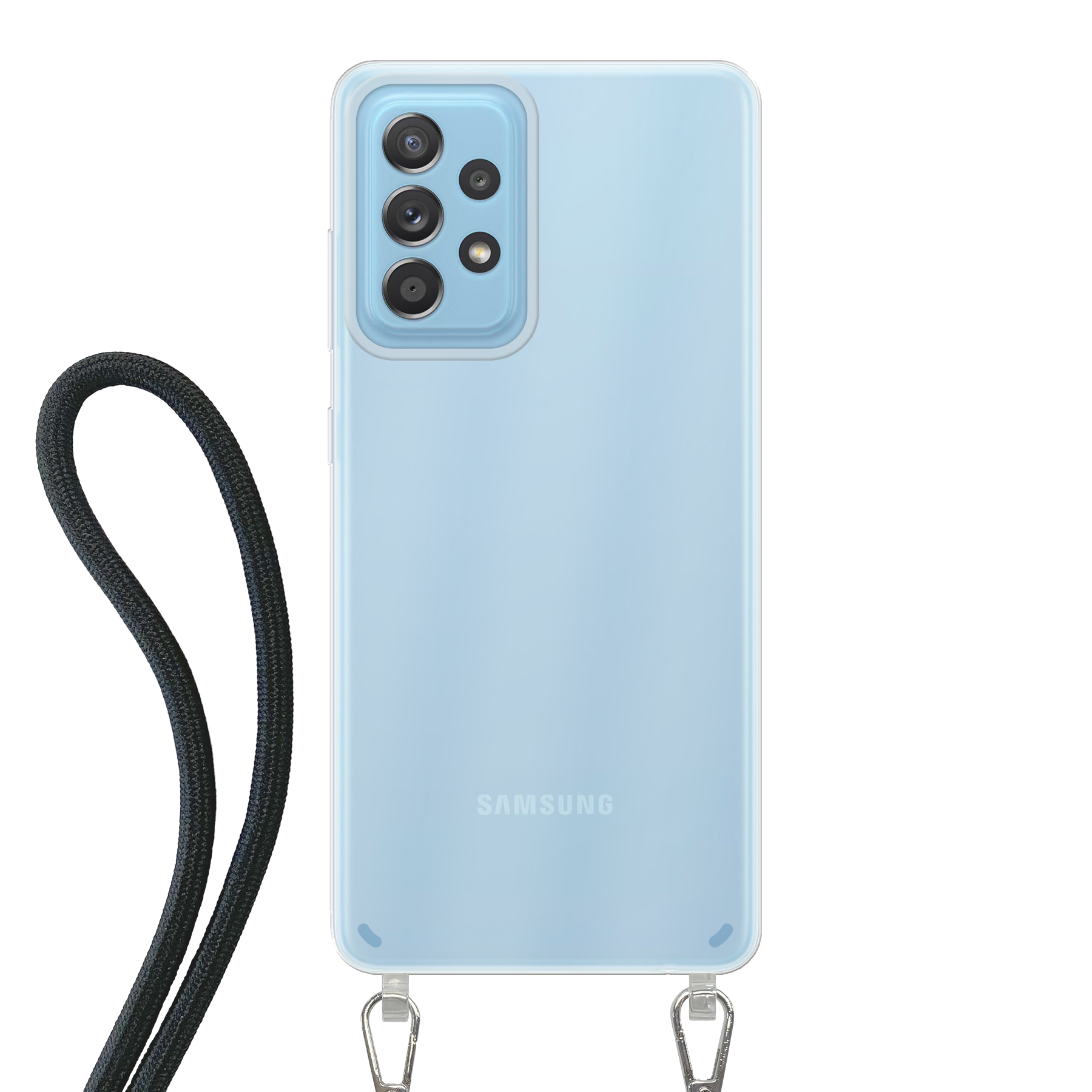 Samsung Galaxy A53 5G Crossbody hoesje (achterkant bedrukt, transparant)