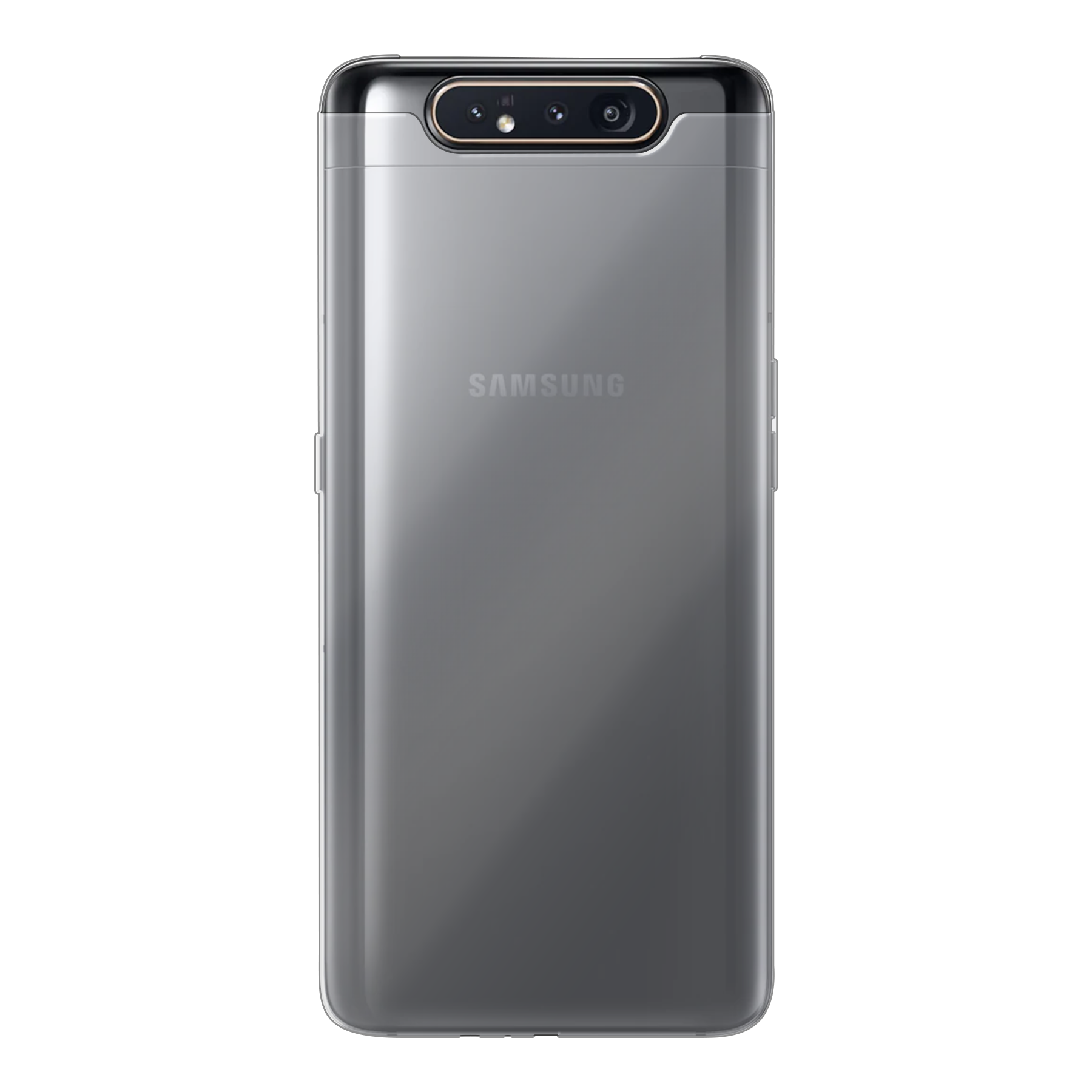 Samsung Galaxy A80 Zachte hoes (achterkant bedrukt, transparant)