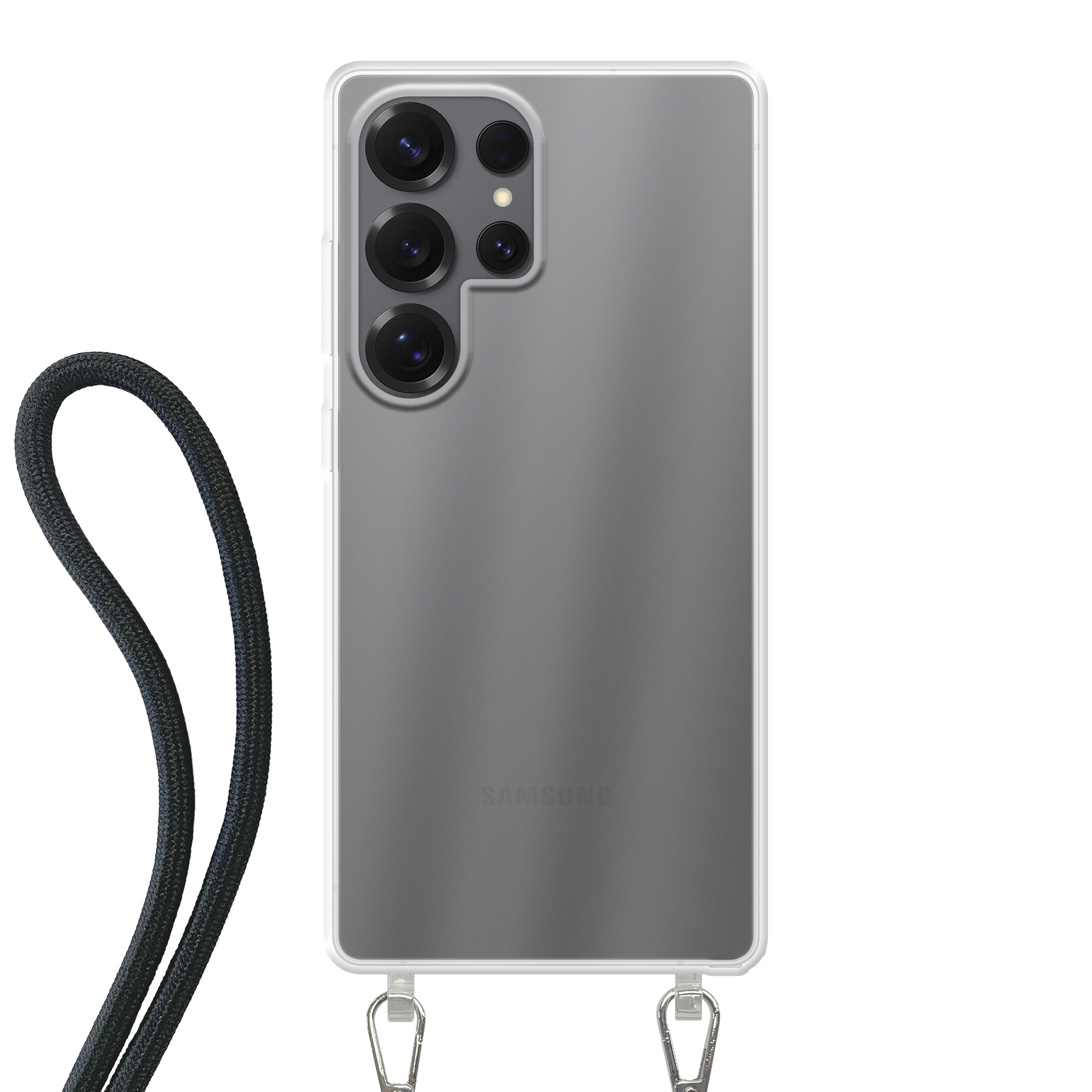 Samsung Galaxy S25 Ultra Crossbody hoesje (achterkant bedrukt, transparant)