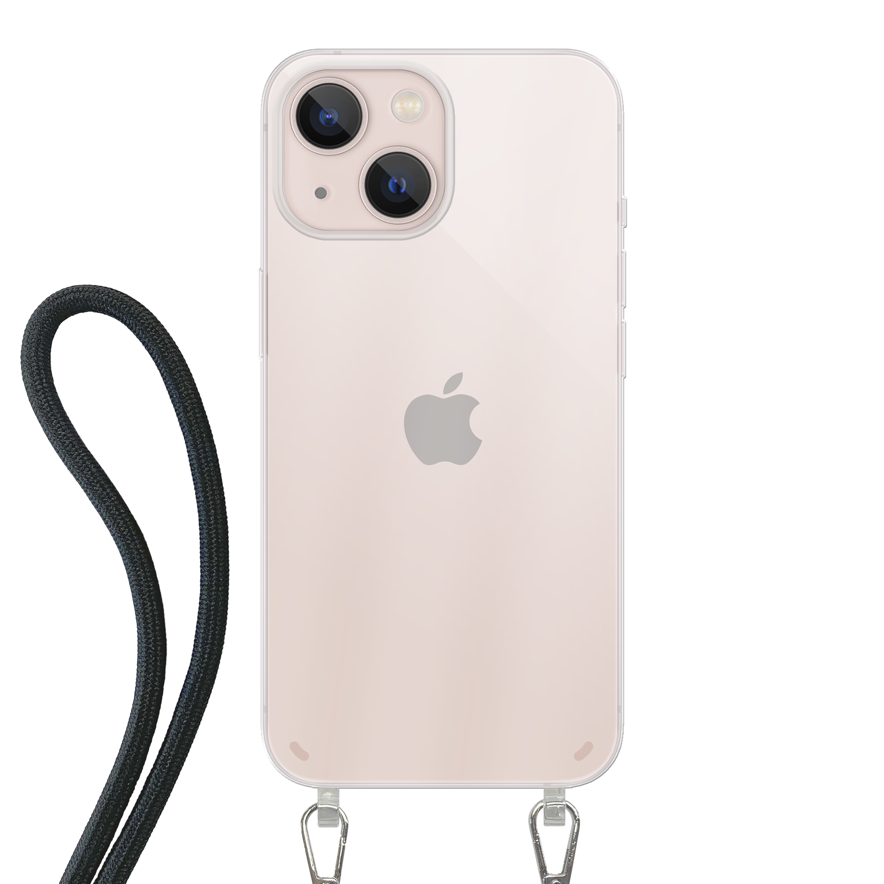 Apple iPhone 13 mini Crossbody hoesje (achterkant bedrukt, transparant)