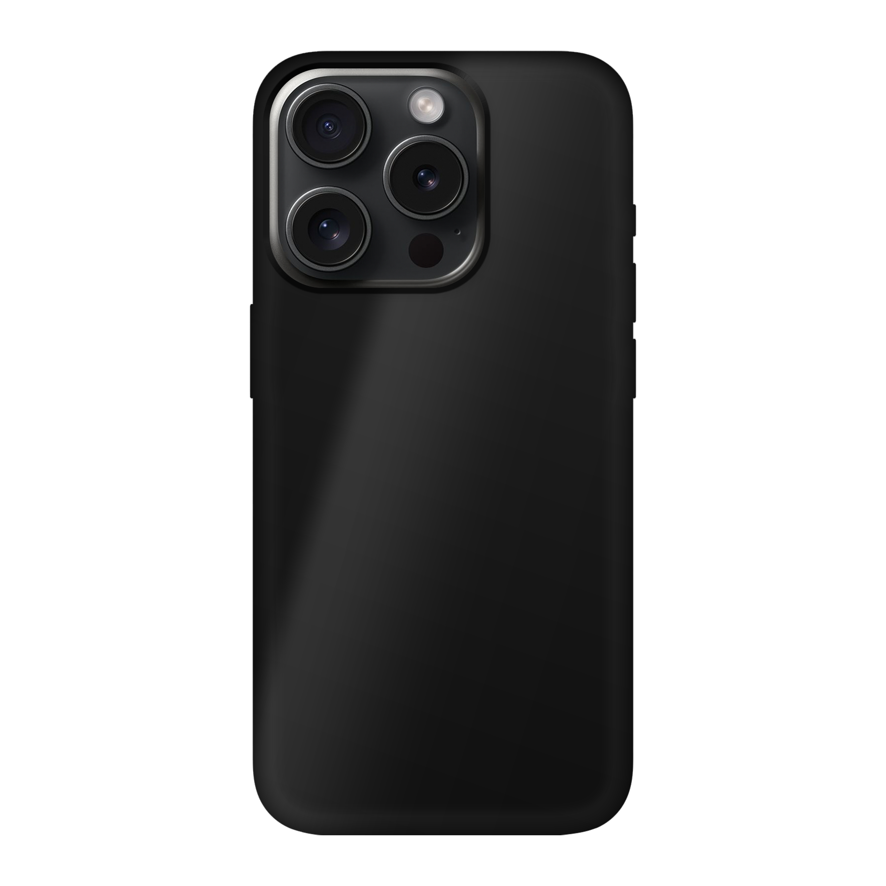 Apple iPhone 15 Pro Zachte hoes (achterkant bedrukt, zwart)