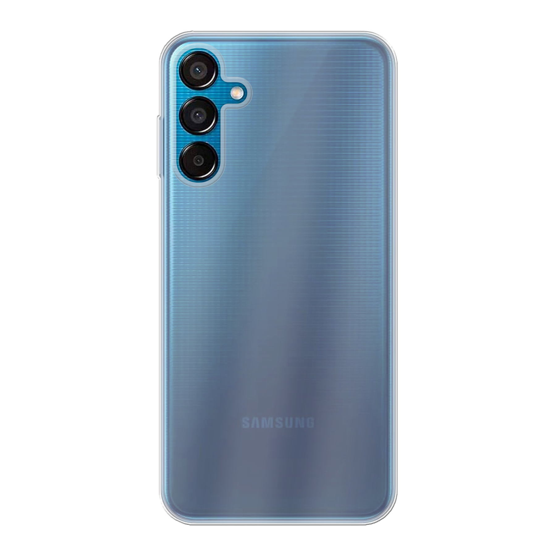 Samsung Galaxy M15 Zachte hoes (achterkant bedrukt, transparant)