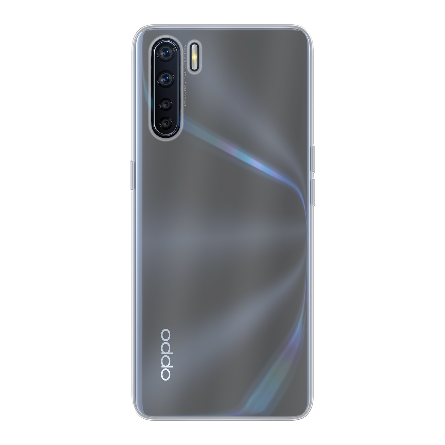 Oppo A91 Zachte case (achterkant bedrukt, transparant)