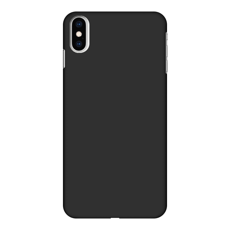 Apple iPhone Xs Max Hardcase (achterkant bedrukt, zwart)