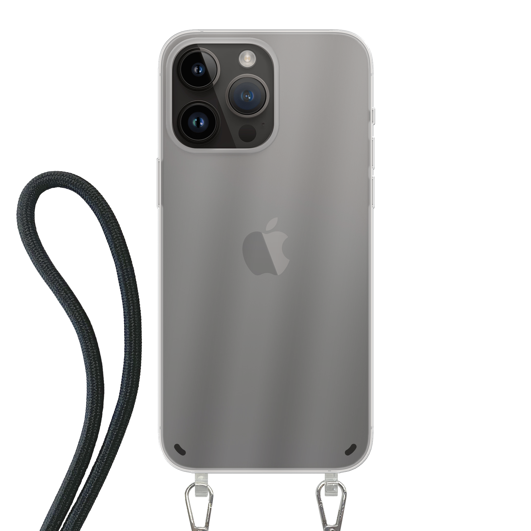 Apple iPhone 14 Pro Max Crossbody hoesje (achterkant bedrukt, transparant)