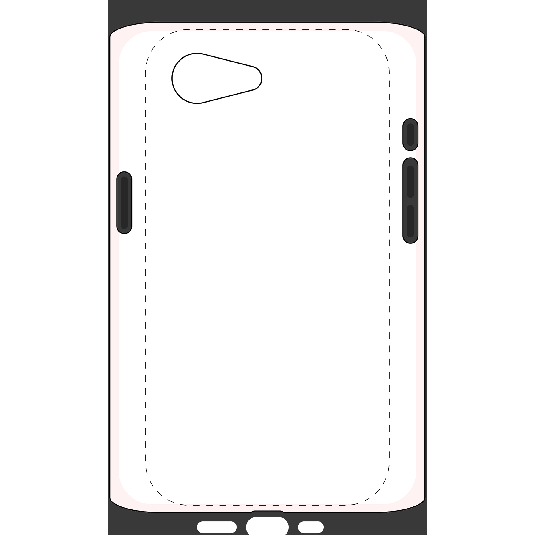 Apple iPhone 16e Tough case (volledig bedrukt, zwarte inzet)