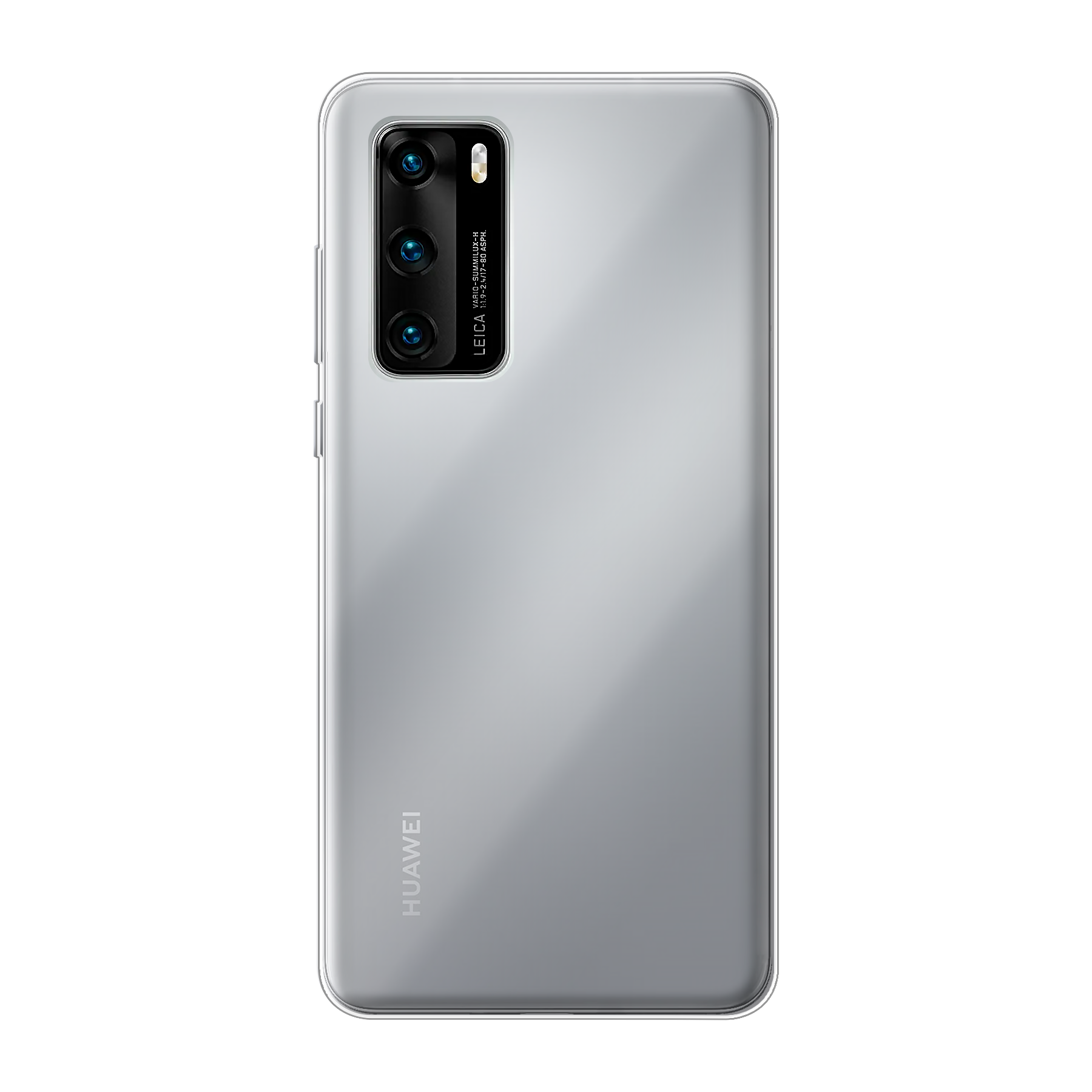 Huawei P40 Zachte hoes (achterkant bedrukt, transparant)