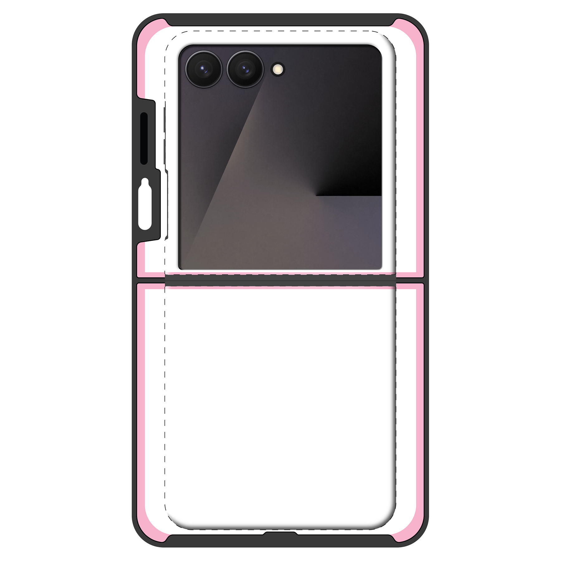 Samsung Galaxy Z Flip7 Tough case (volledig bedrukt, zwarte inzet)