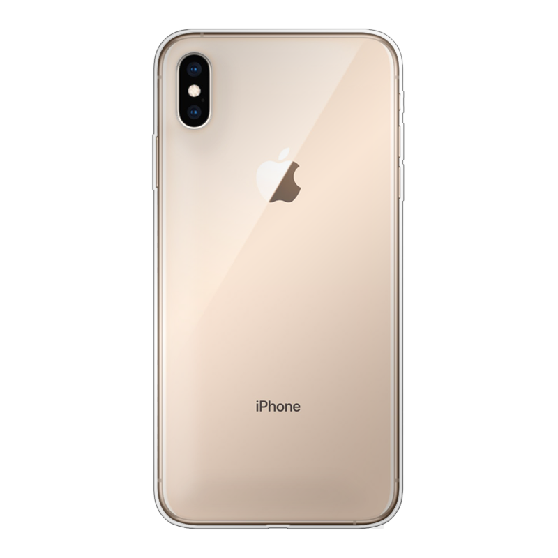 Apple iPhone Xs Max Zachte case (achterkant bedrukt, transparant)