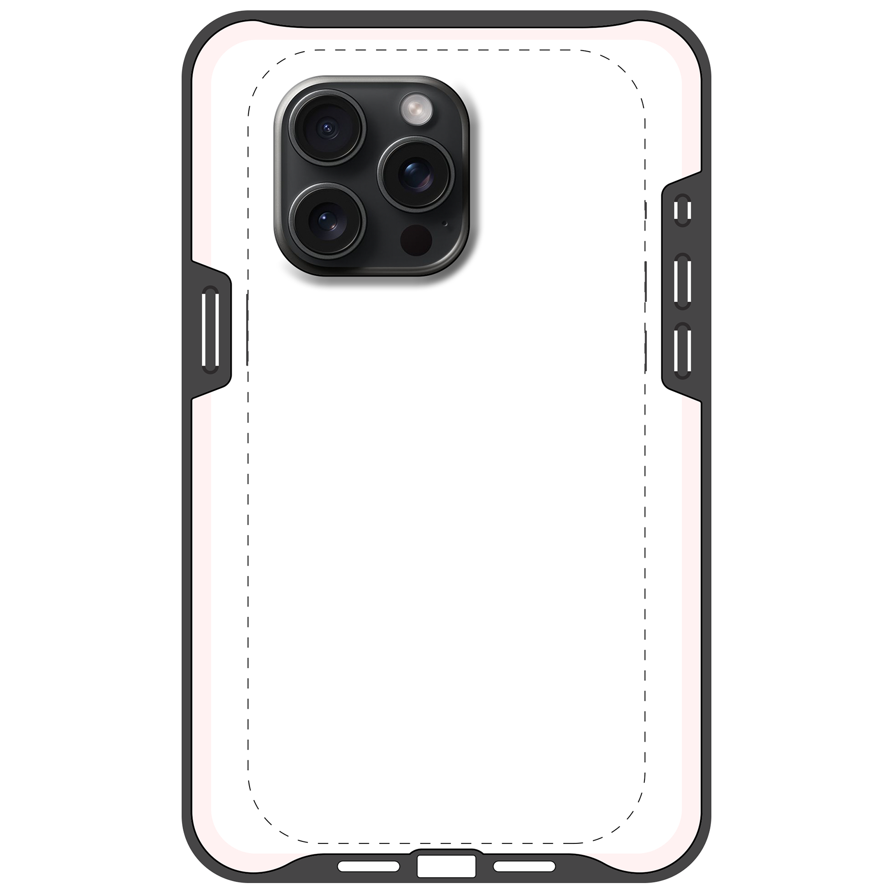 Apple iPhone 15 Pro Max Tough case (volledig bedrukt, zwarte inzet)