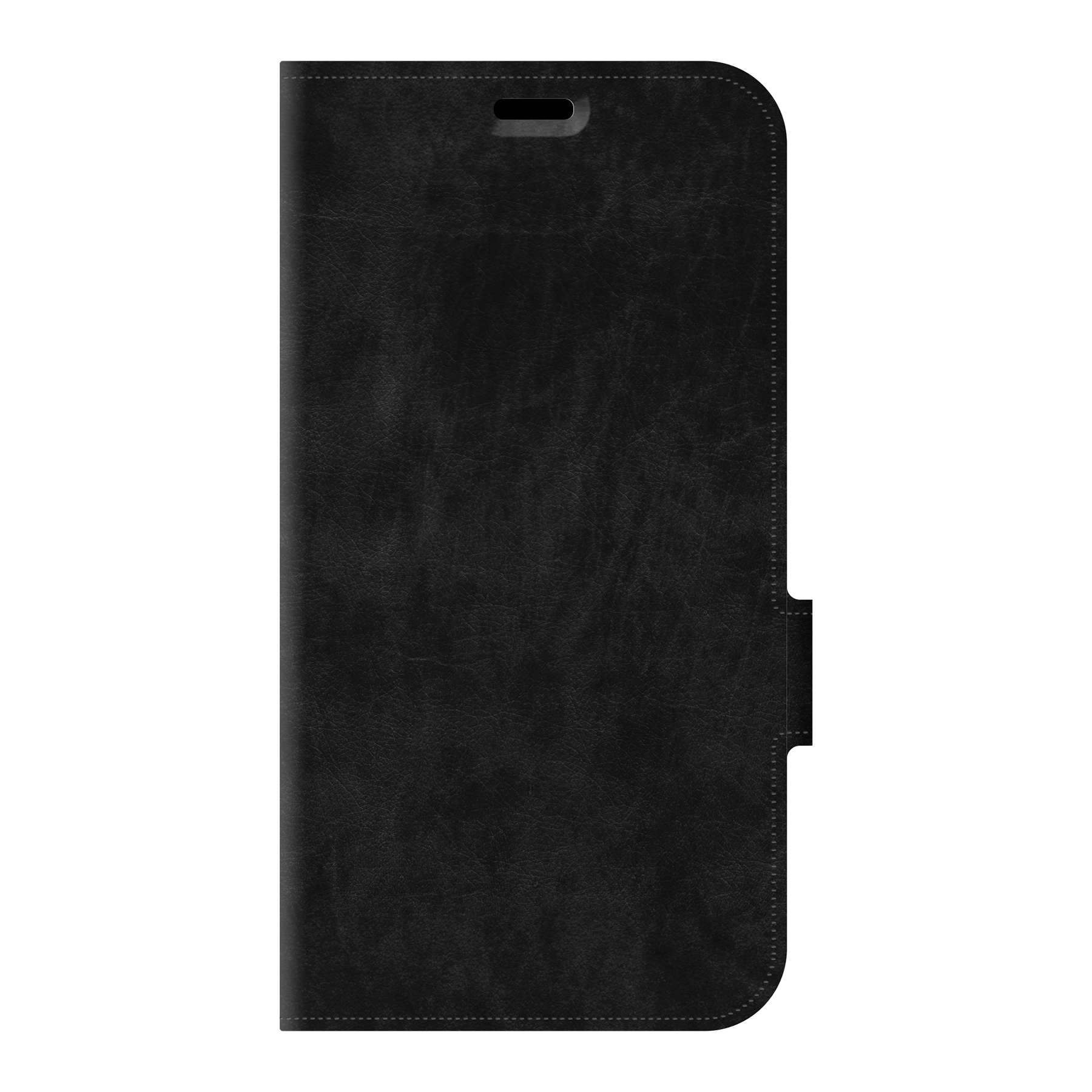 Apple iPhone 15 Wallet hoesje (voorzijde bedrukt, zwart)