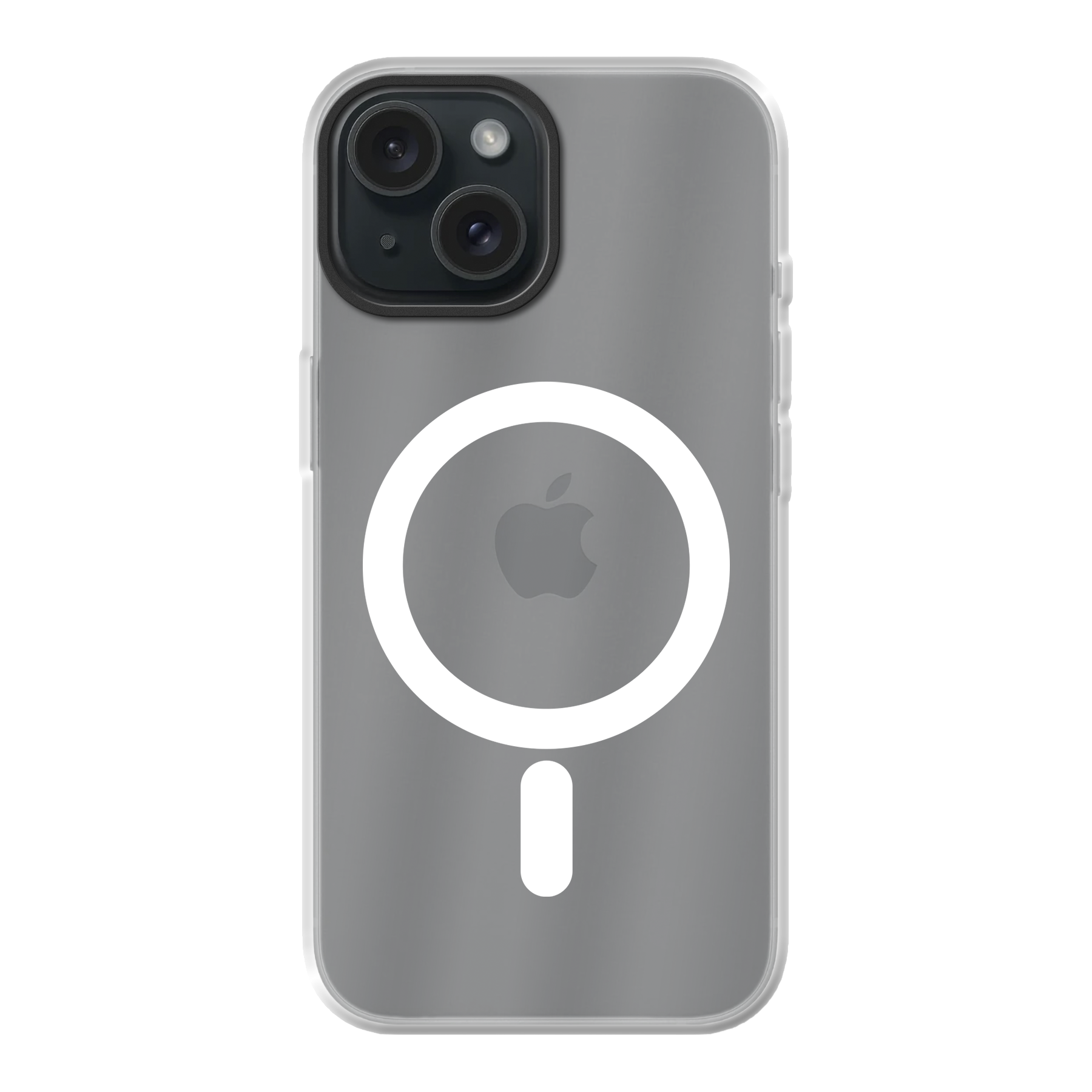 Apple iPhone 15 Hybride hoesje met MagSafe (achterkant bedrukt, transparant)