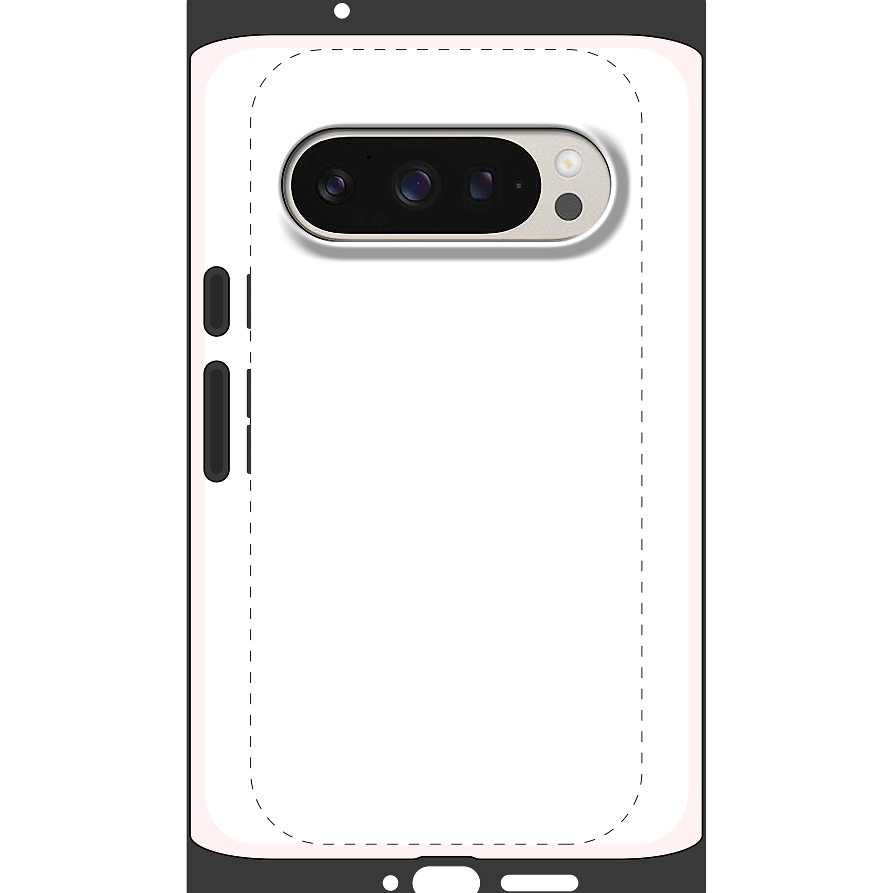 Google Pixel 9 / Pixel 9 Pro Tough case (volledig bedrukt, zwarte inzet)