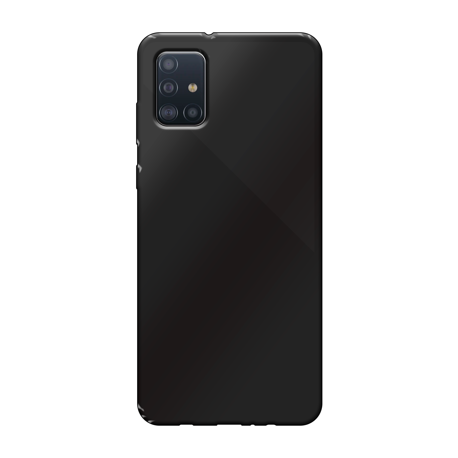 Samsung Galaxy A51 4G Zachte hoes (achterkant bedrukt, zwart)