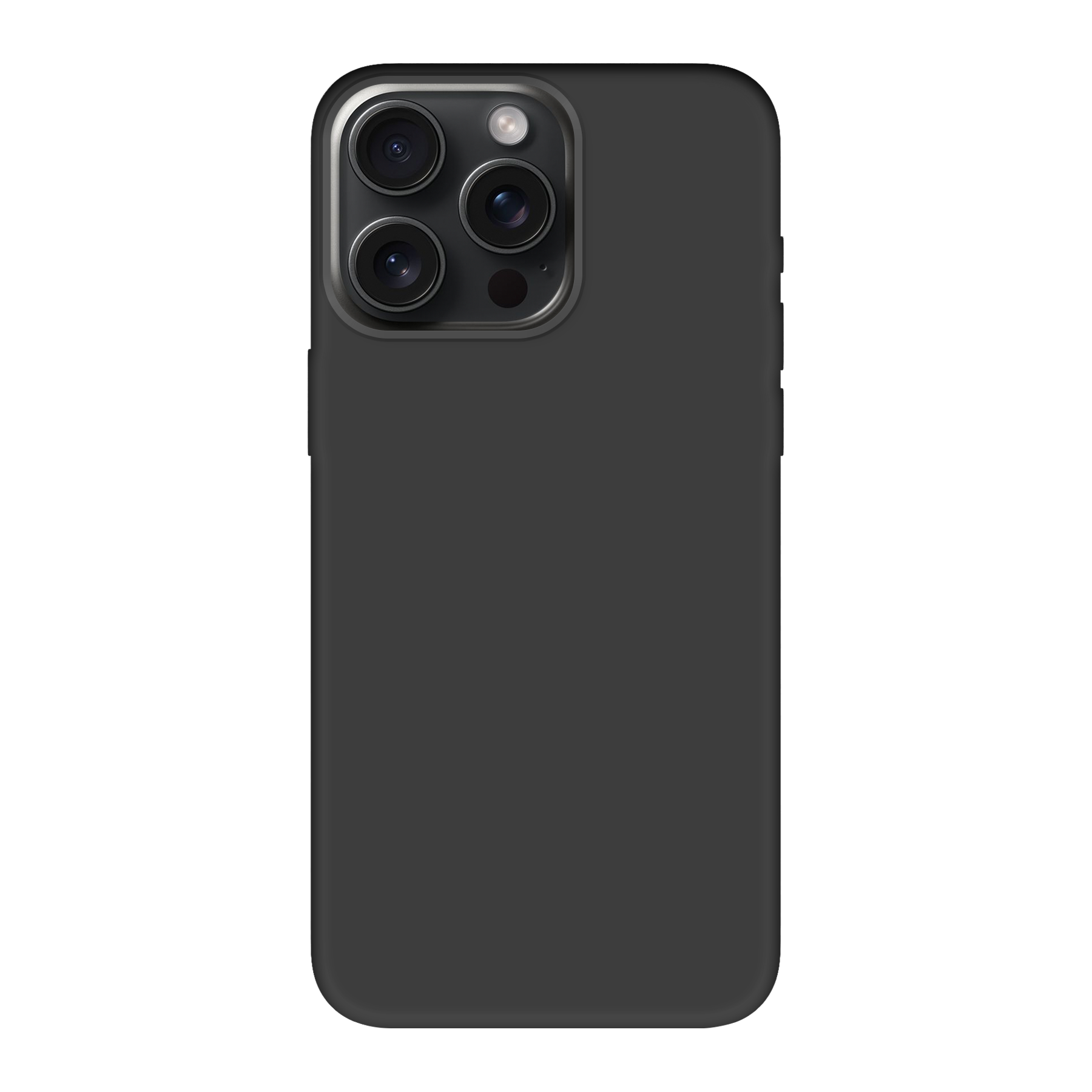Apple iPhone 15 Pro Max Biologisch afbreekbaar hoesje (achterkant bedrukt, zwart)