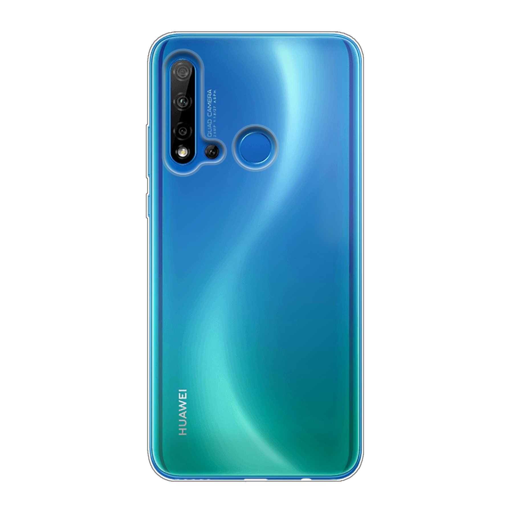 Huawei P20 Lite (2019) Zachte hoes (achterkant bedrukt, transparant)