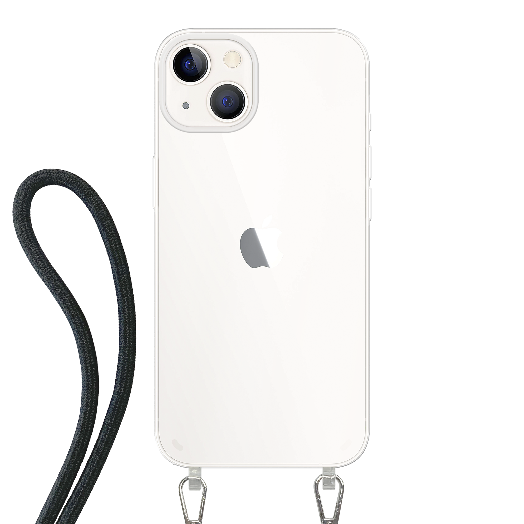 Apple iPhone 13 Crossbody hoesje (achterkant bedrukt, transparant)