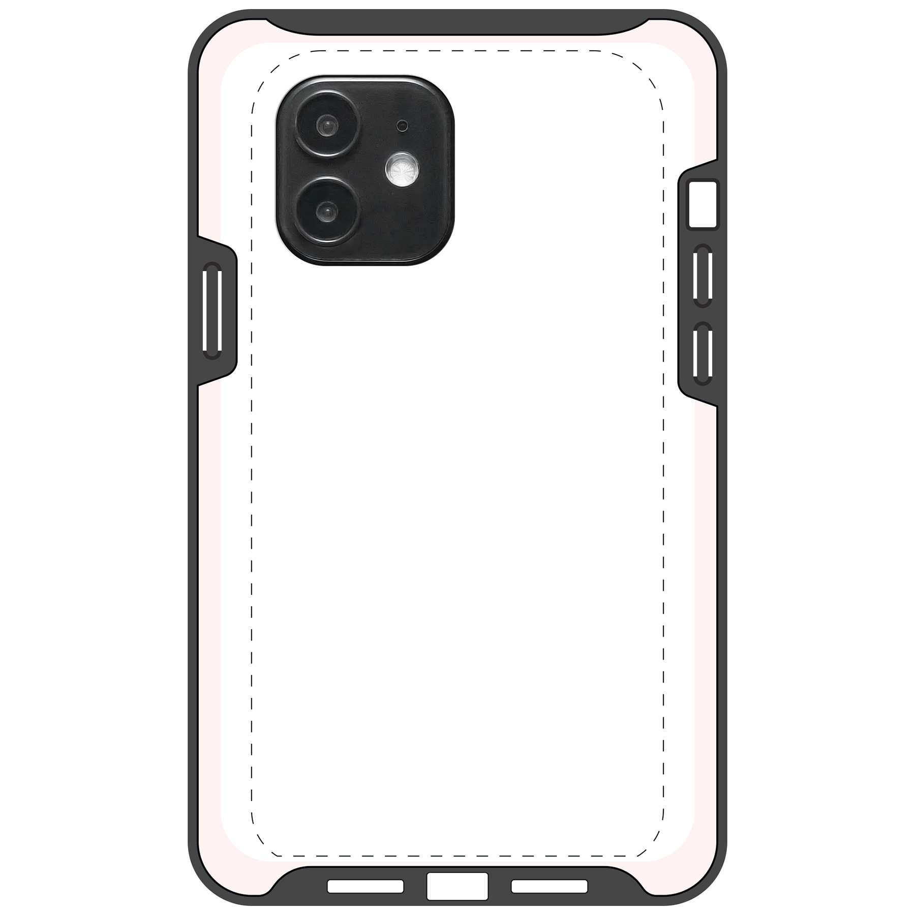 Apple iPhone 12 / iPhone 12 Pro Tough case (volledig bedrukt, zwarte inzet)