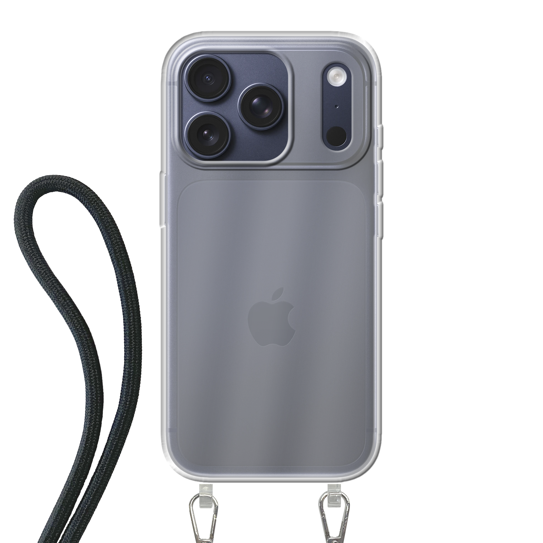 Apple iPhone 17 Pro Crossbody hoesje (achterkant bedrukt, transparant)