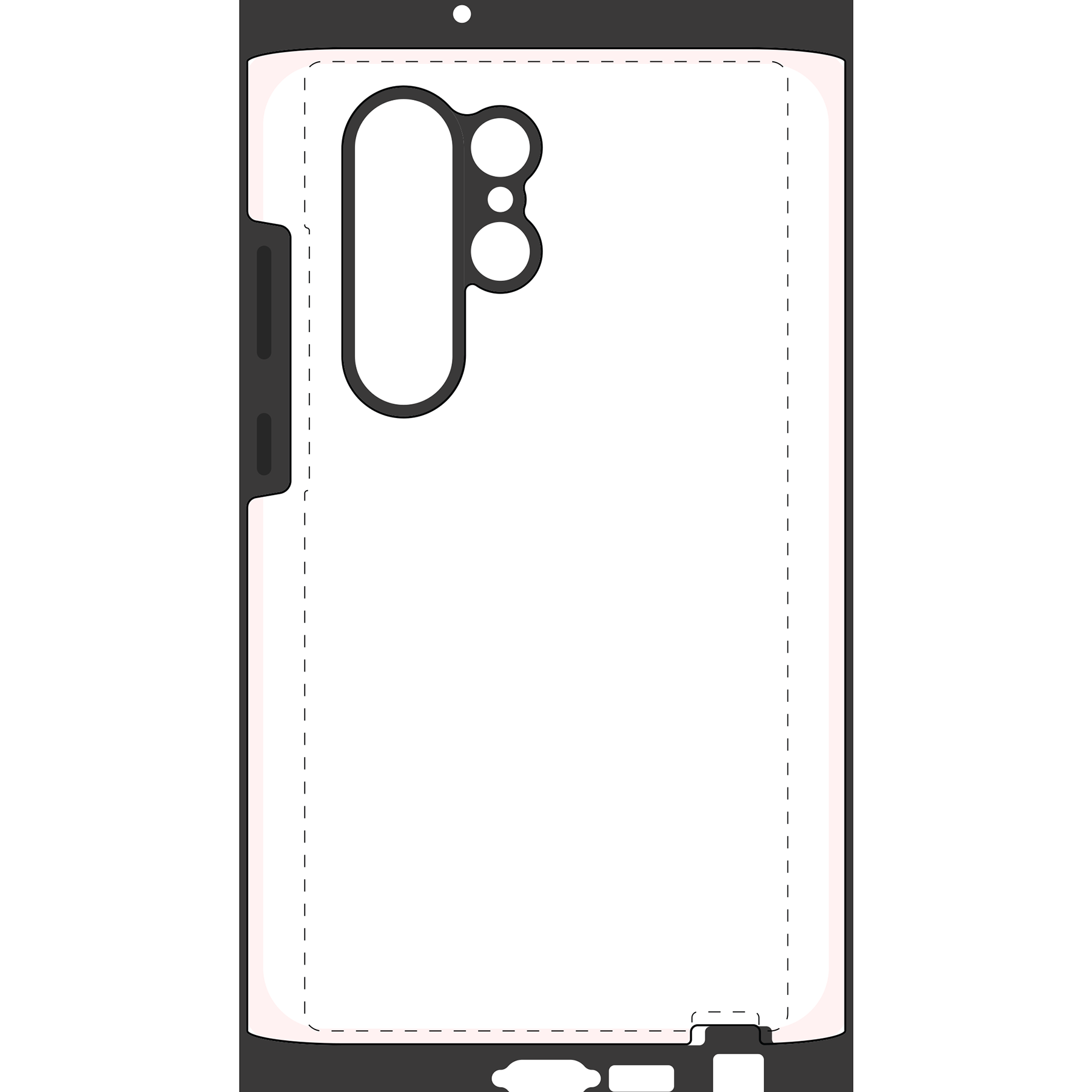 Samsung Galaxy S23 Ultra Tough hoesje (volledig bedrukt, zwarte inzet)