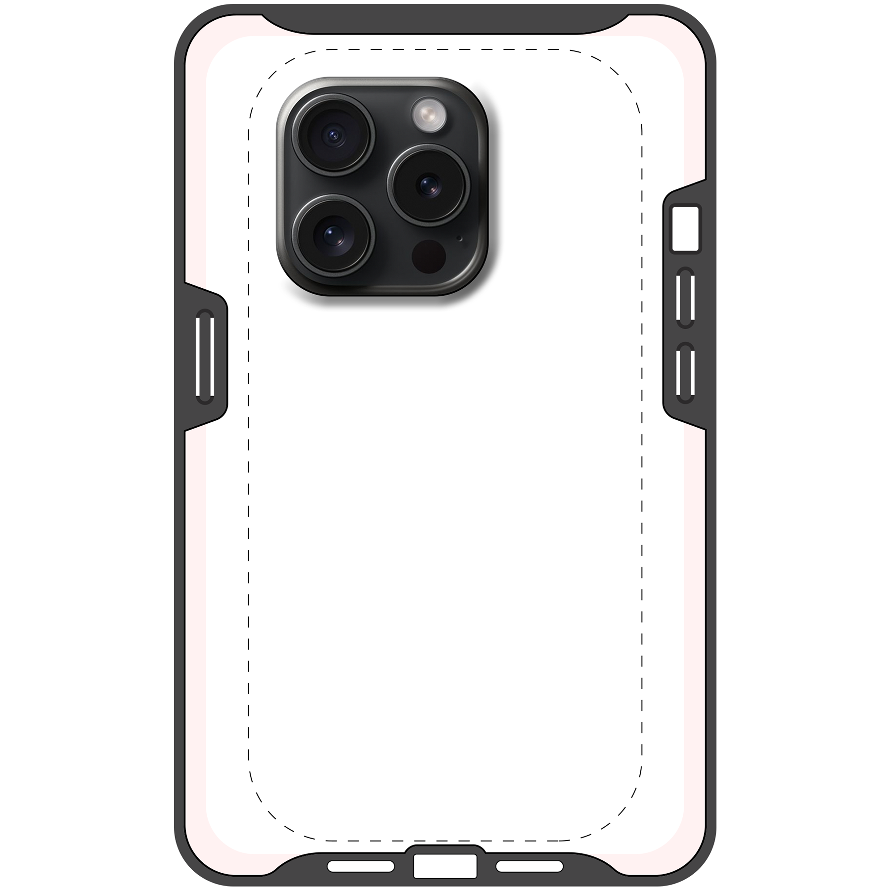 Apple iPhone 15 Pro Tough case (volledig bedrukt, zwarte inzet)