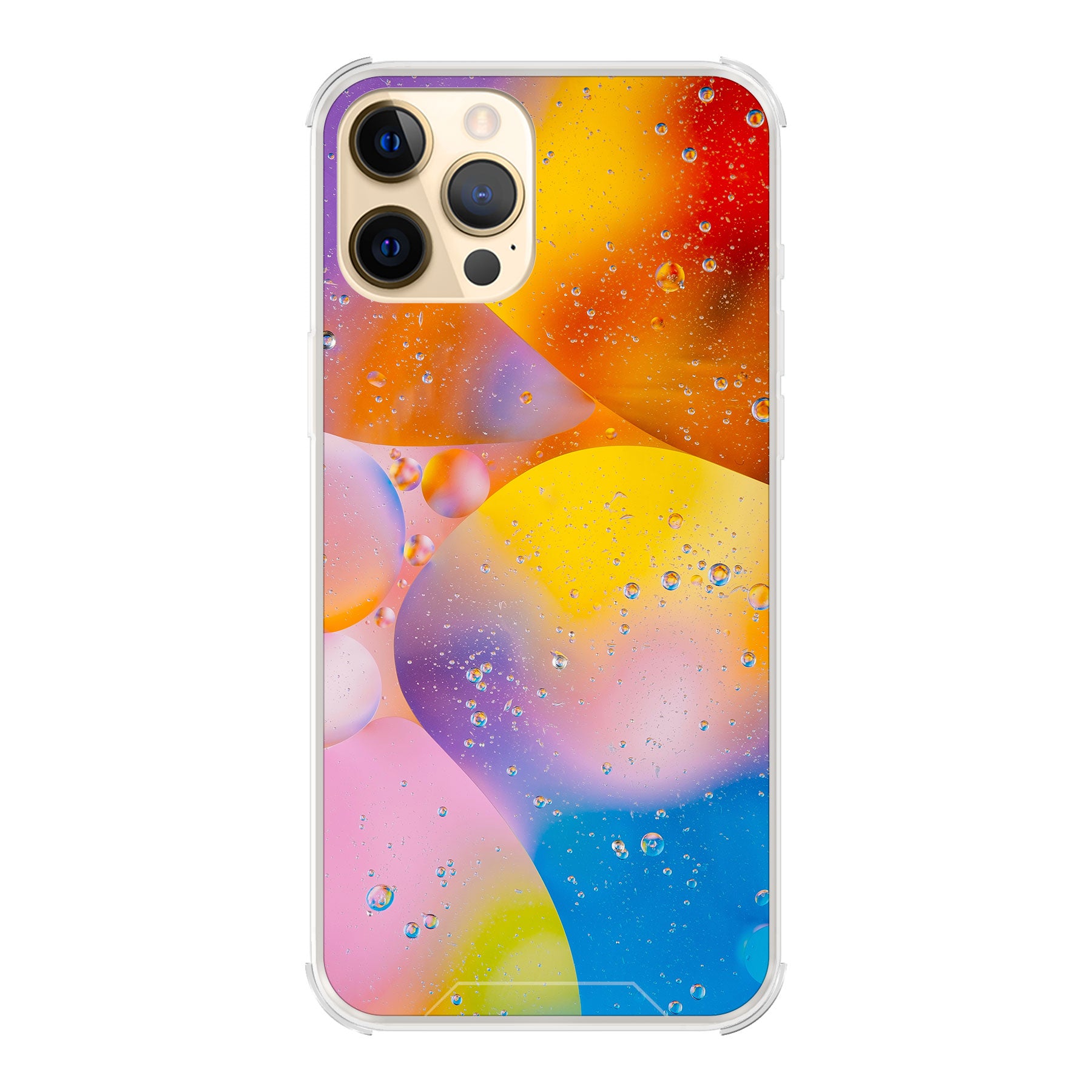 Apple iPhone 12 Pro Max Bumper case (achterkant bedrukt, transparant)