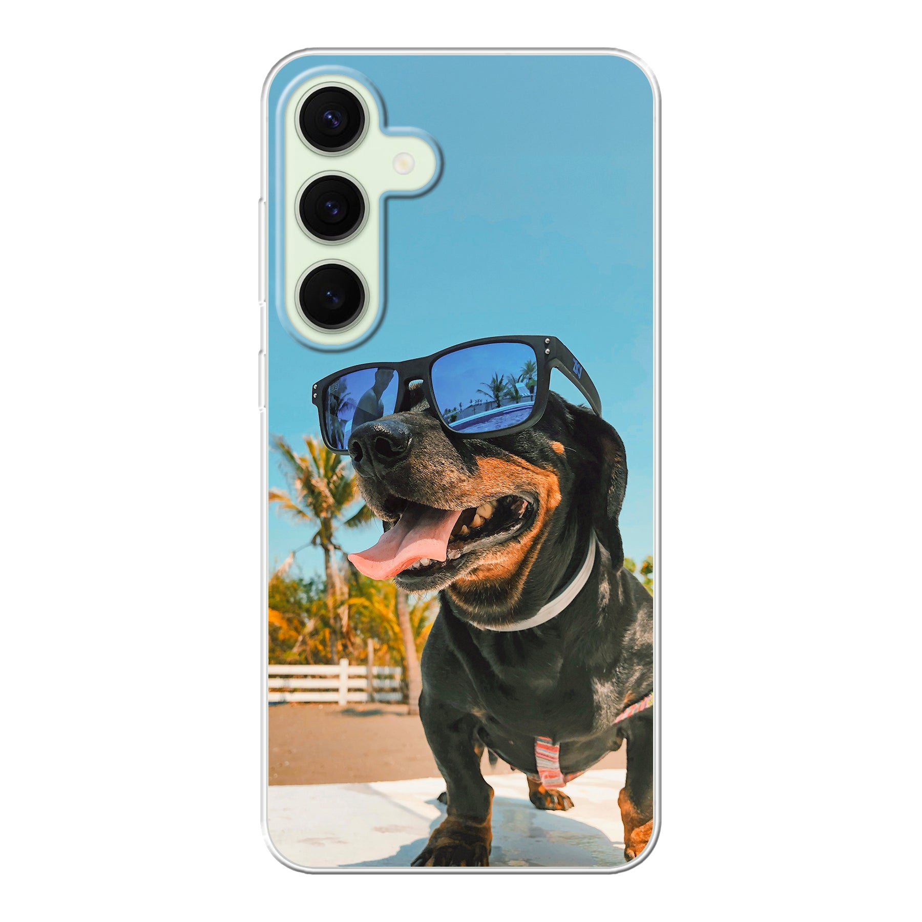 Samsung Galaxy S25 Plus Zachte hoes (achterkant bedrukt, transparant)