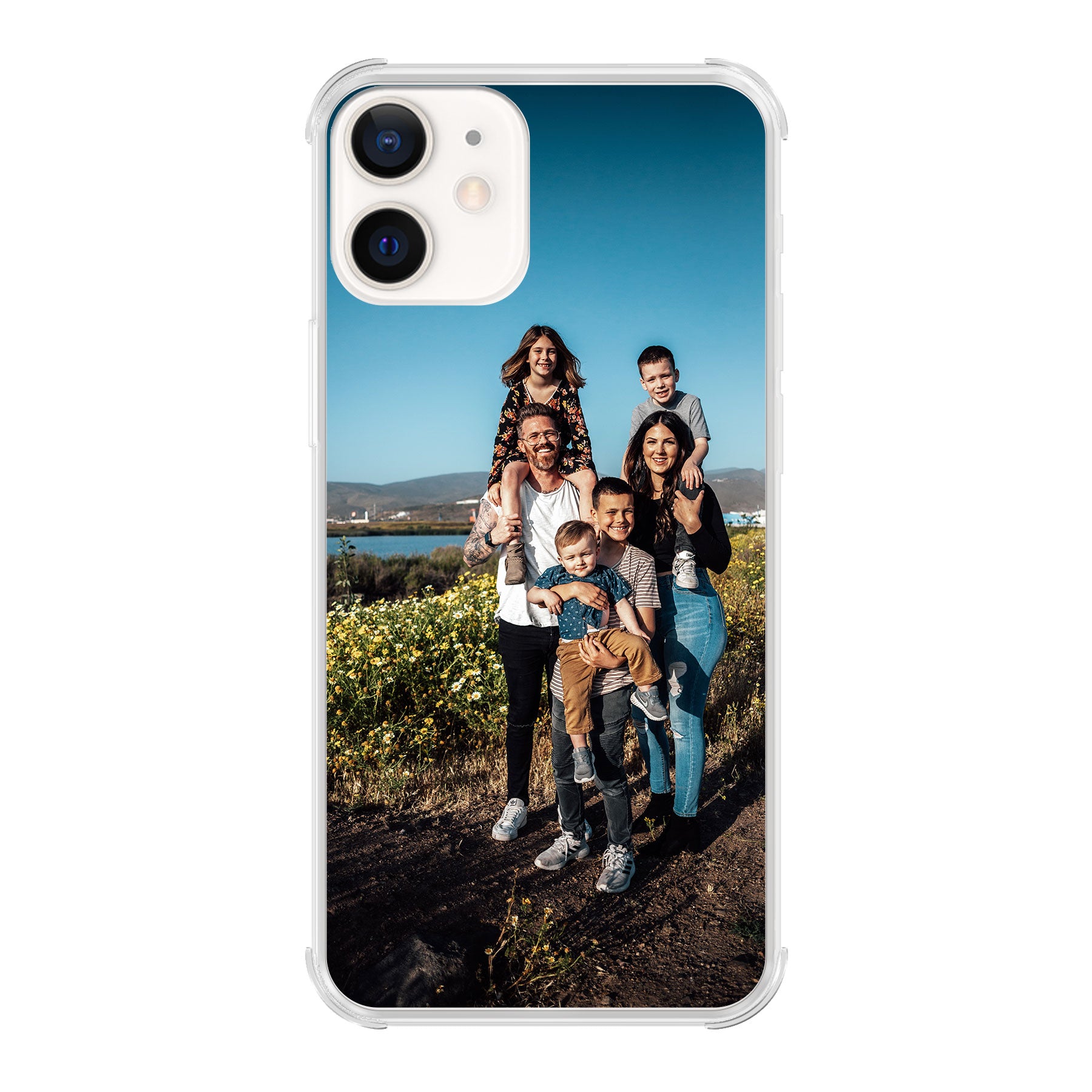 Apple iPhone 12 / iPhone 12 Pro Bumper case (achterkant bedrukt, transparant)