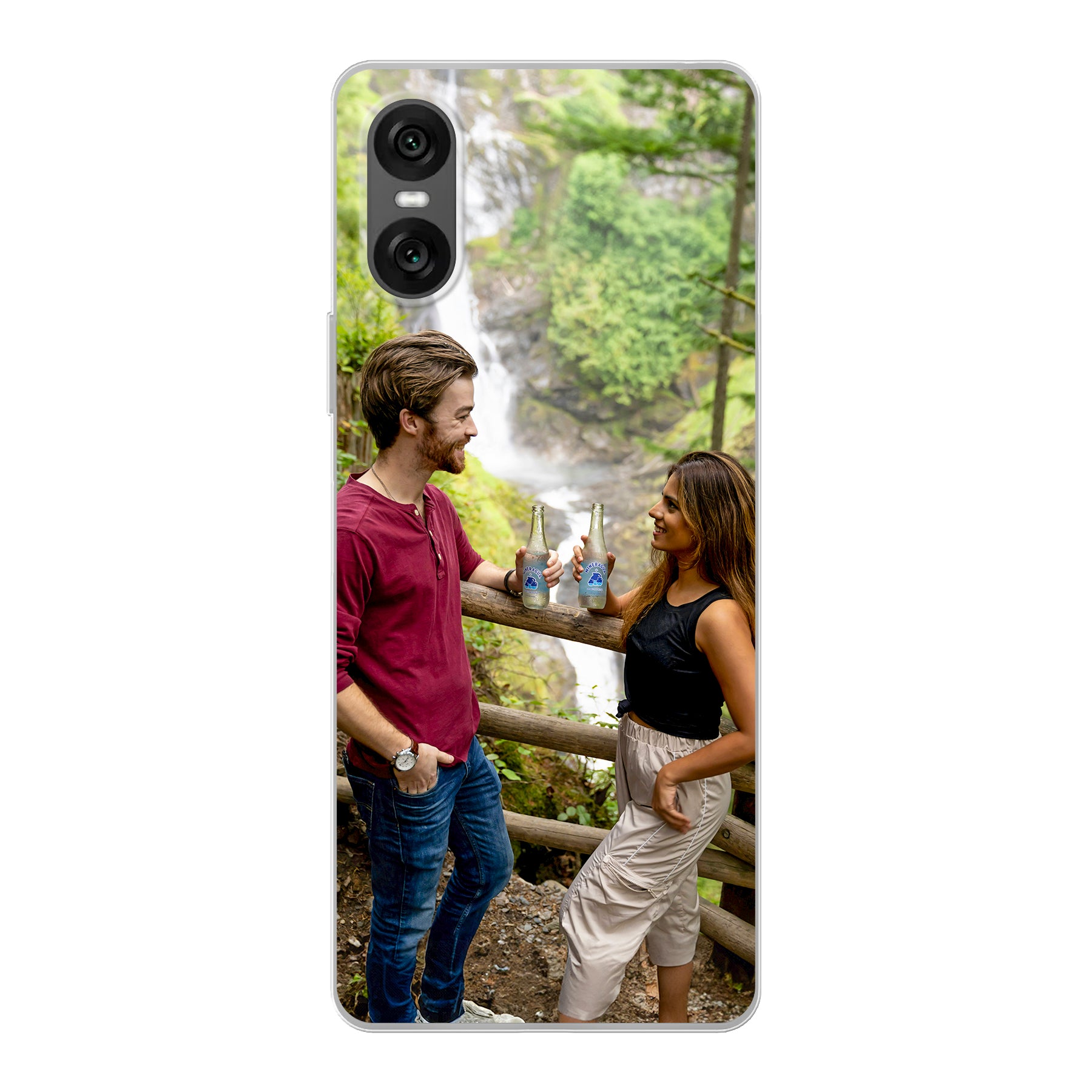 Sony Xperia 10 VI Zachte hoes (achterkant bedrukt, transparant)