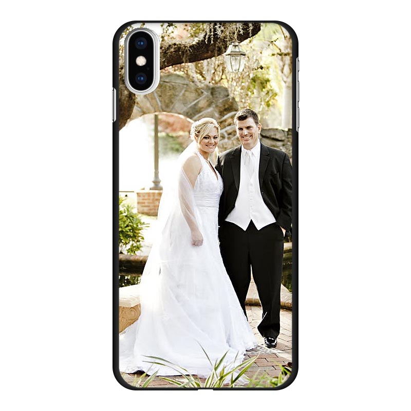 Apple iPhone Xs Max Hardcase (achterkant bedrukt, zwart)