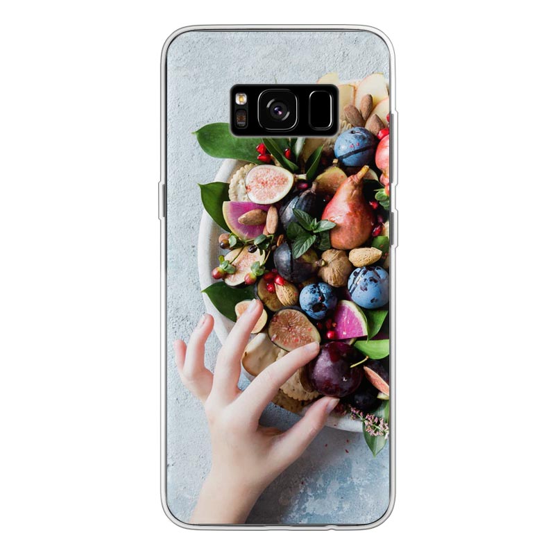 Samsung Galaxy S8 Zachte hoes (achterkant bedrukt, transparant)