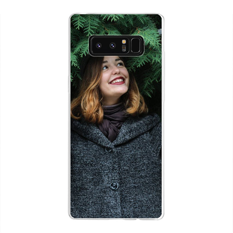 Samsung Galaxy Note 8 Zachte hoes (achterkant bedrukt, transparant)