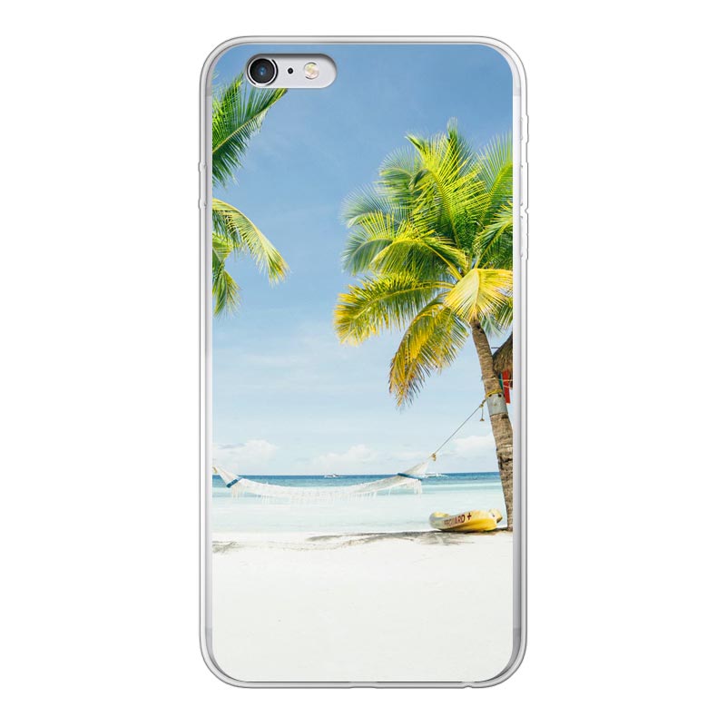 Apple iPhone 6 Plus / 6s Plus Zachte hoes (achterkant bedrukt, transparant)