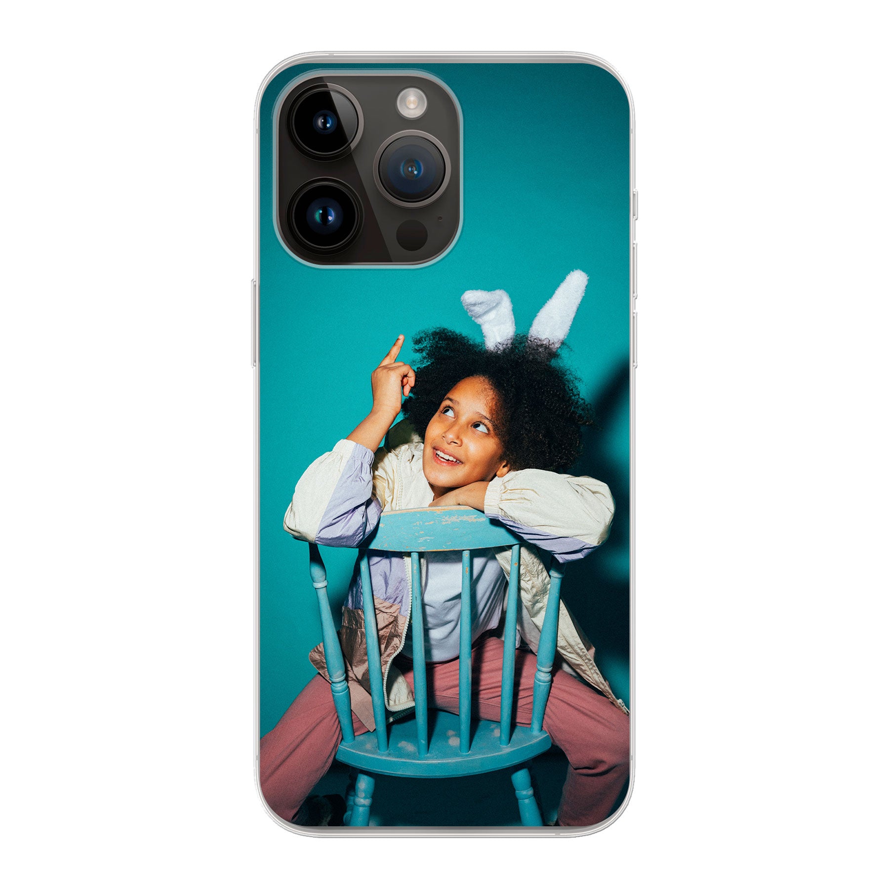 Apple iPhone 14 Pro Max Zachte hoes (achterkant bedrukt, transparant)