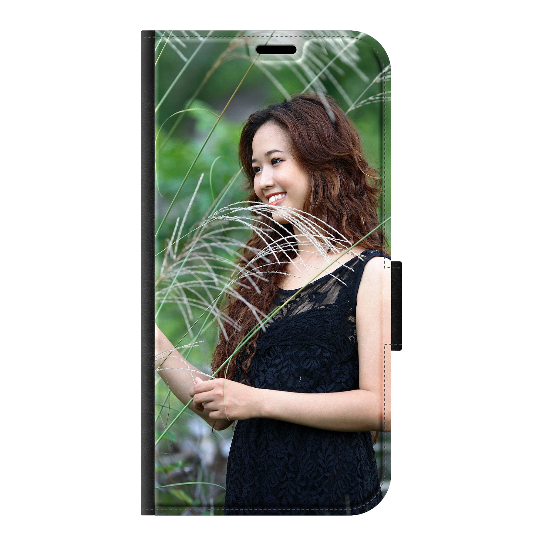Samsung Galaxy S24 Wallet case (front printed, black)