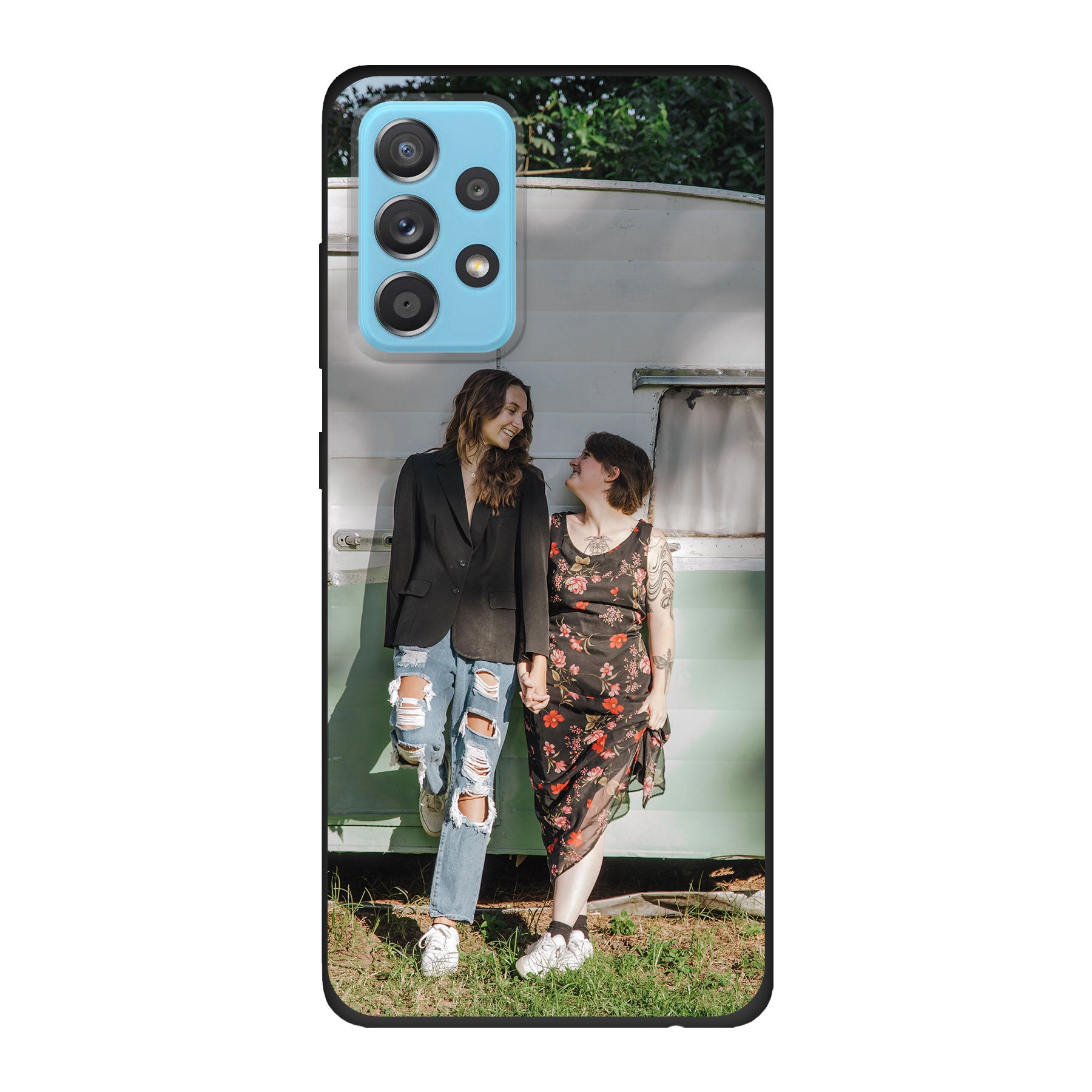 Samsung Galaxy A53 5G Biologisch afbreekbaar hoesje (achterkant bedrukt, zwart)